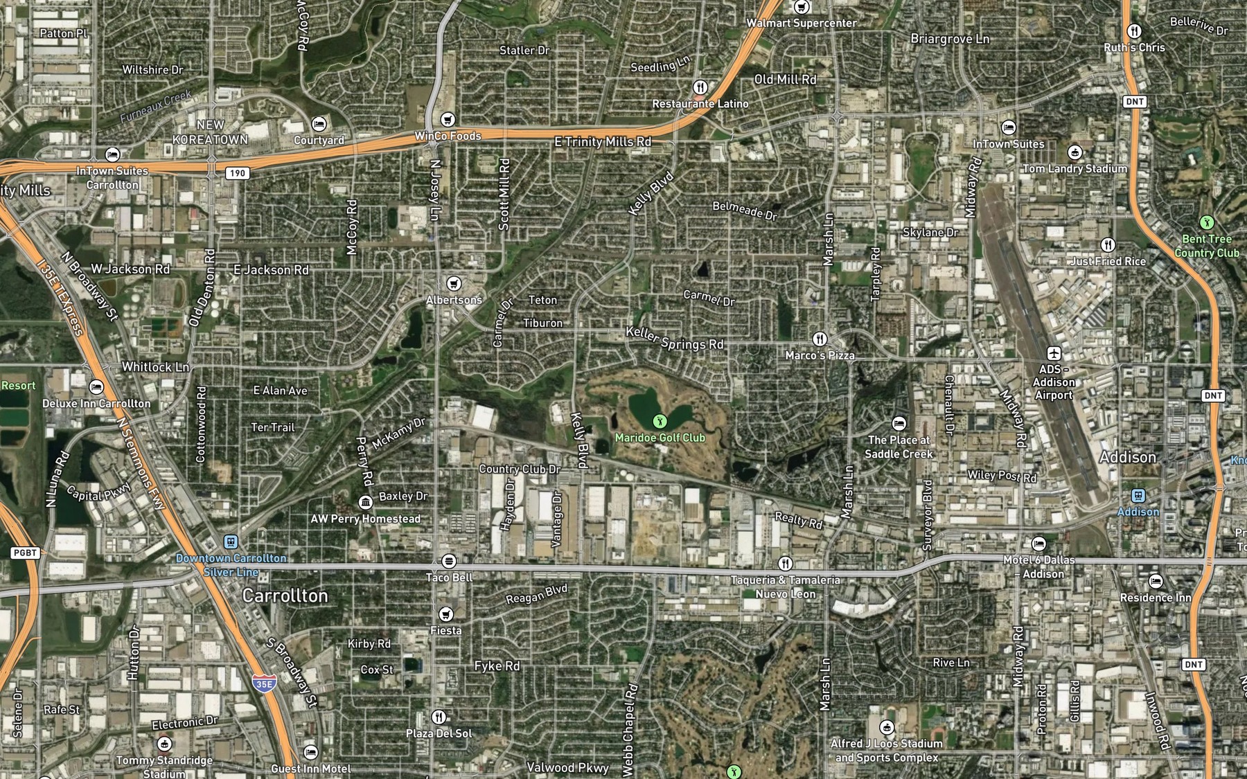 Satellite map of the Columbian Club Lake