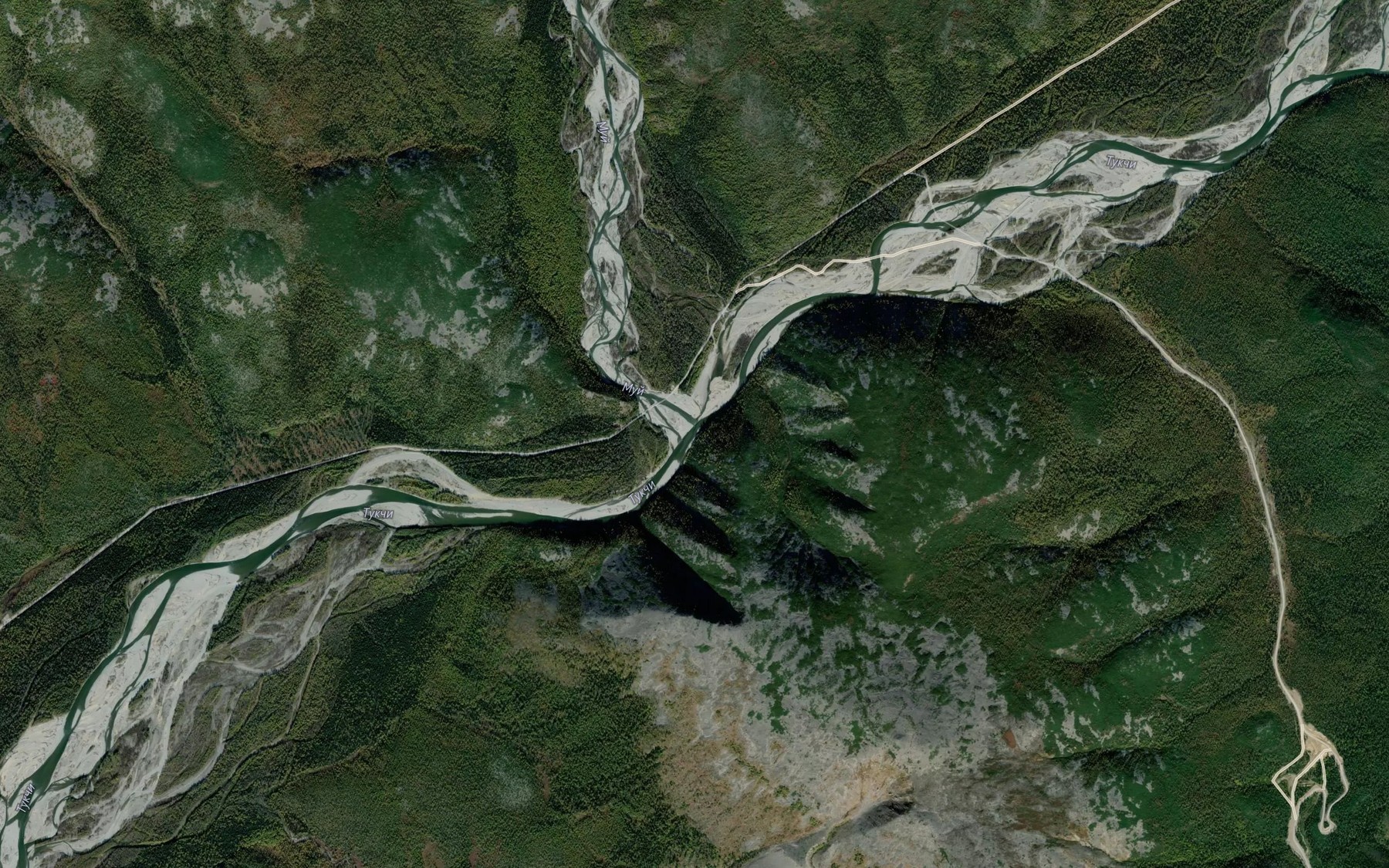 Satellite map of the Muy