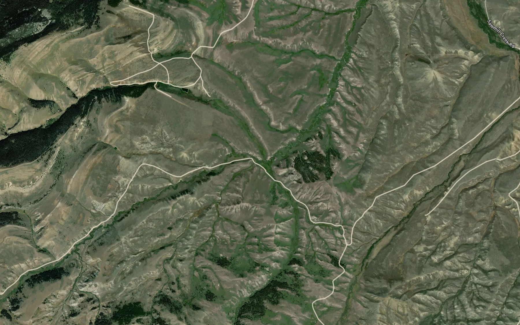 Satellite map of the Spring Creek