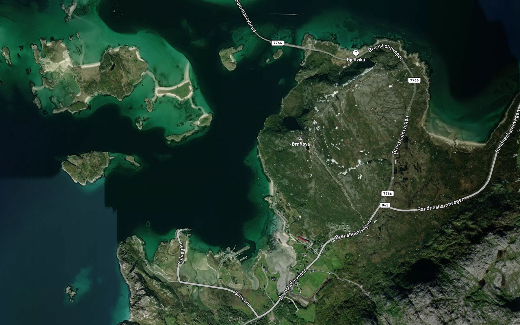 Satellite map of the Lillevika