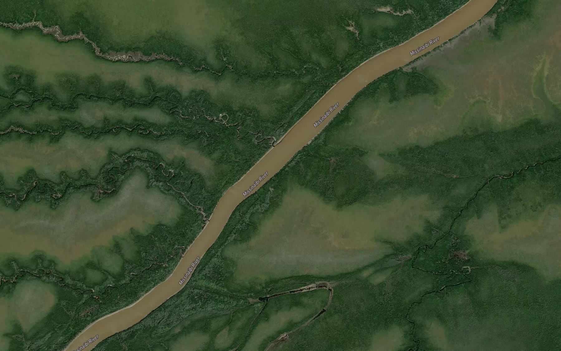 Satellite map of the Madawau Creek