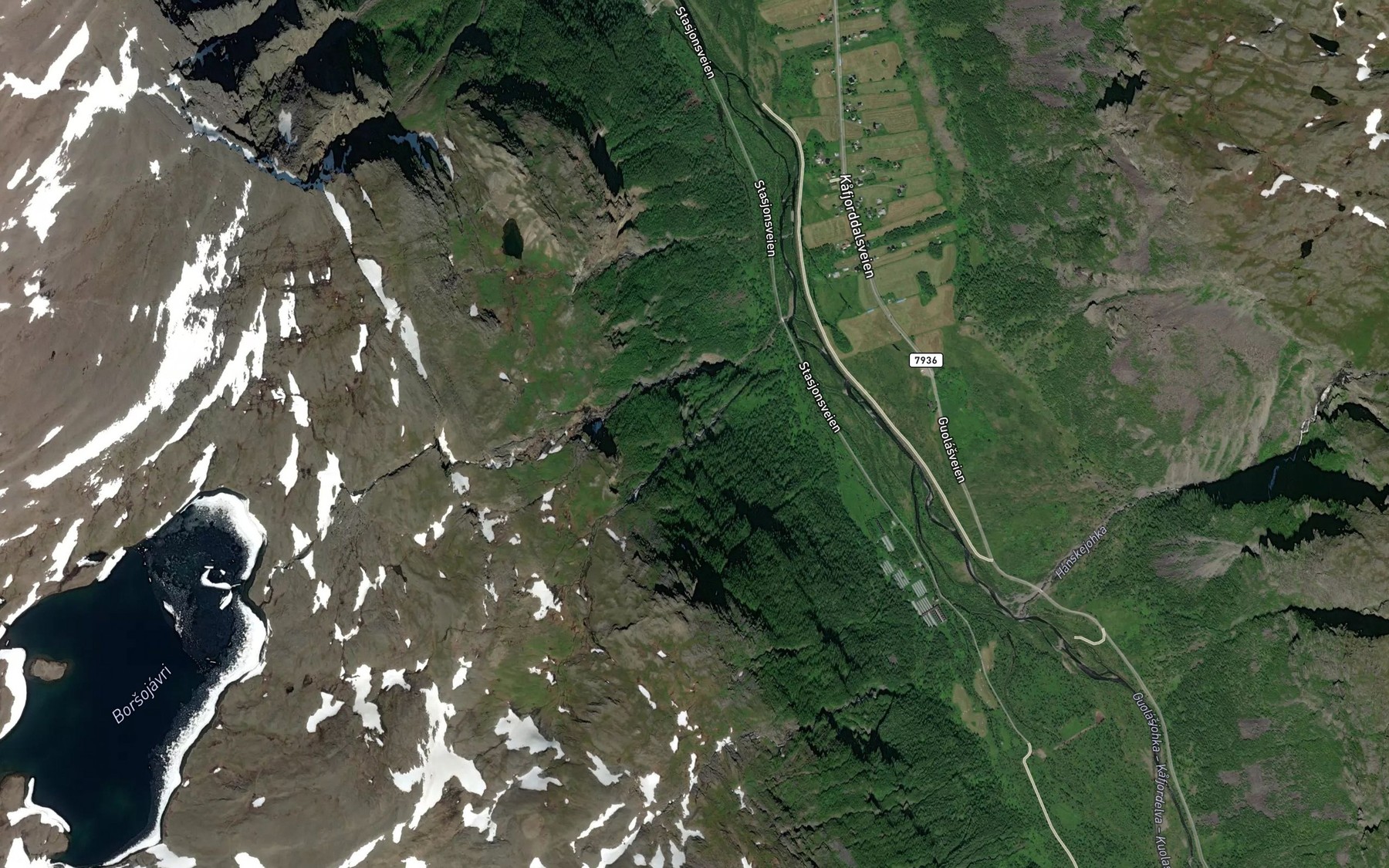 Satellite map of the Litle Barso