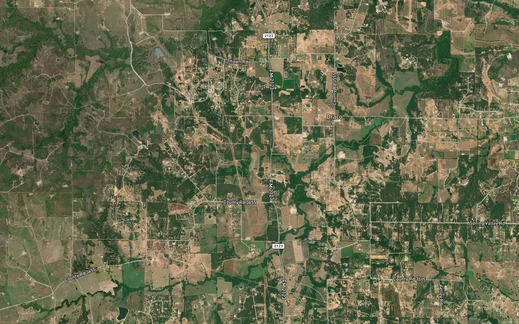 Satellite map of the Soil Conservation Service Site 14 Reservoir