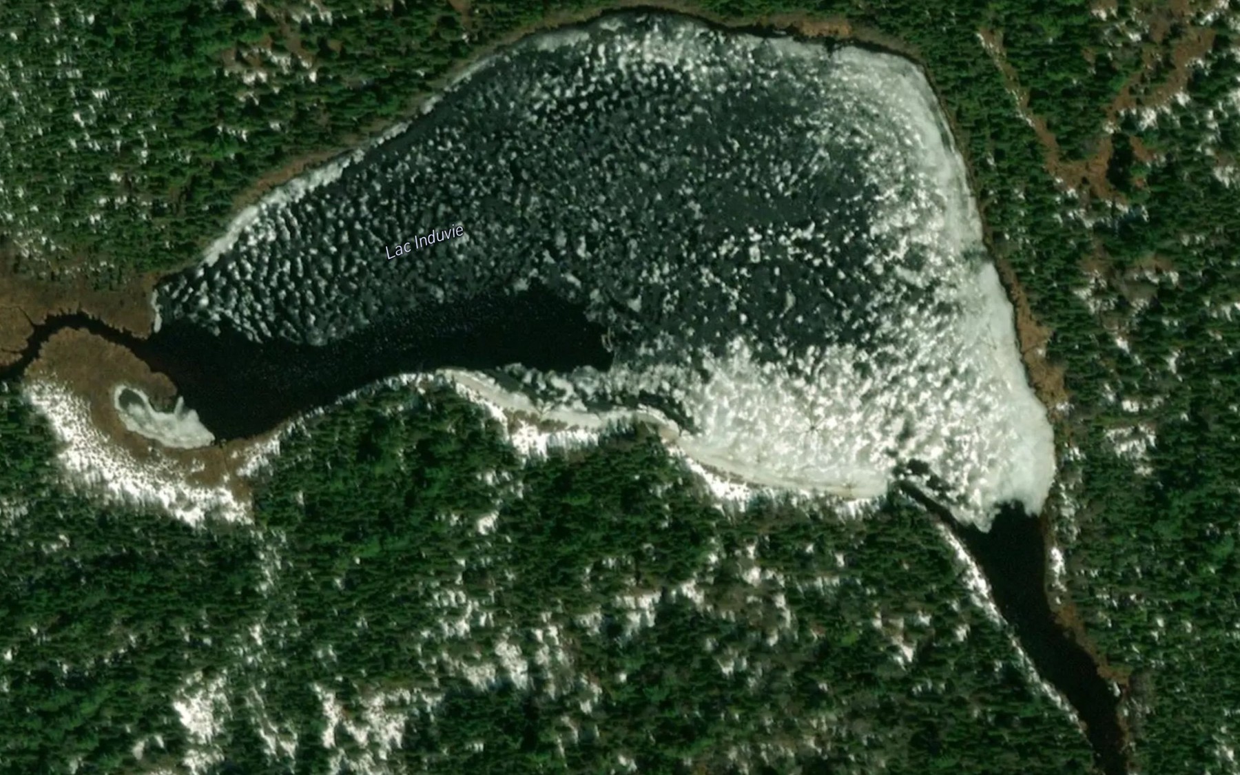 Satellite map of the Lac Induvie