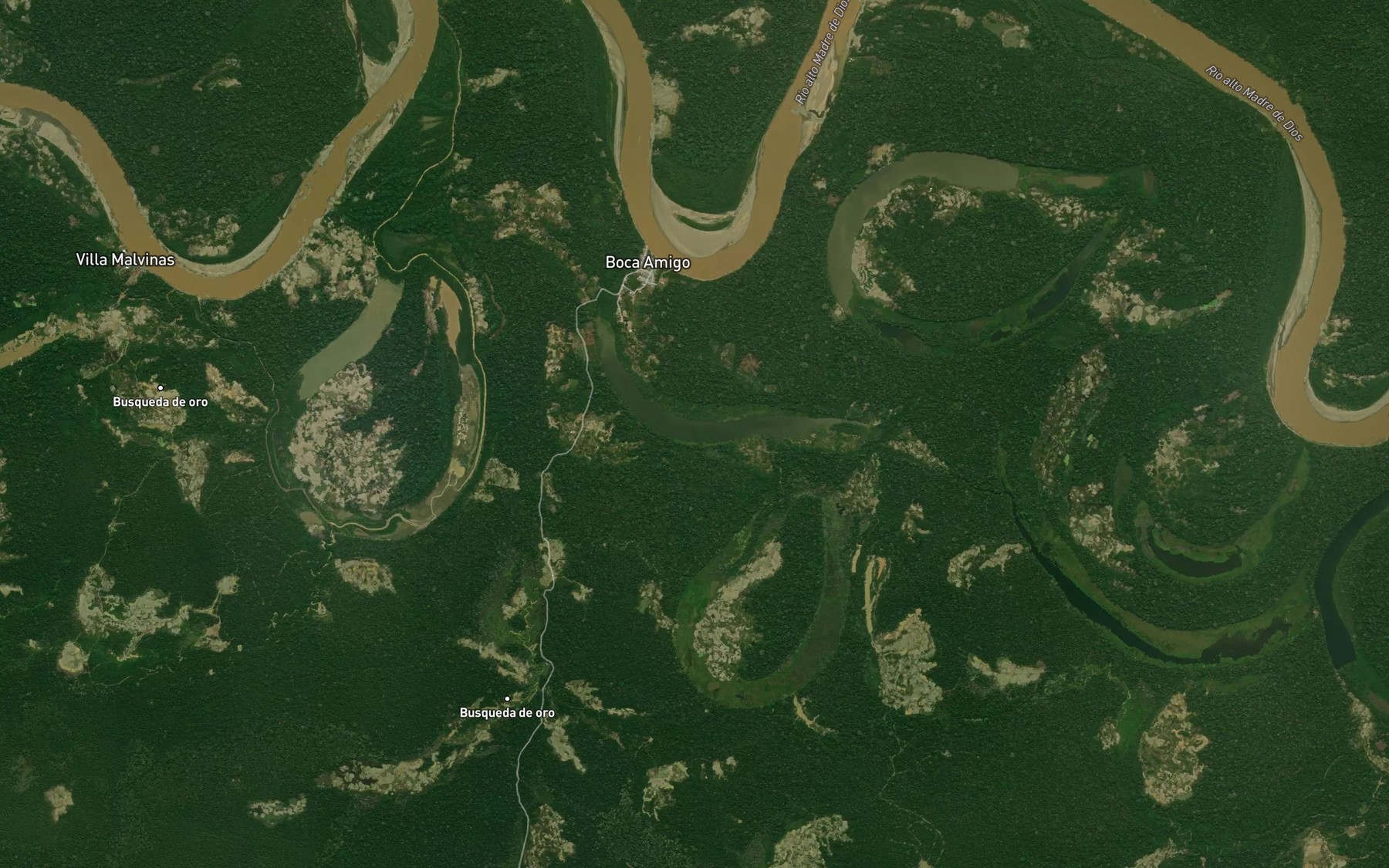Satellite map of the Laguna Endara