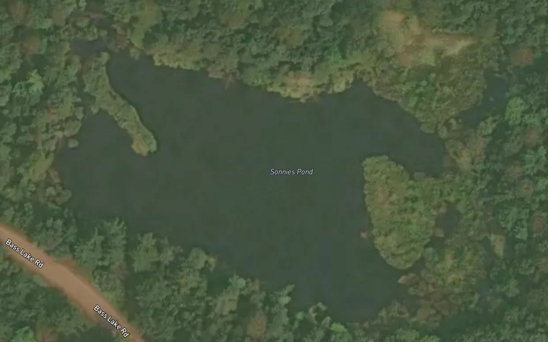 Satellite map of the Sonnies Pond