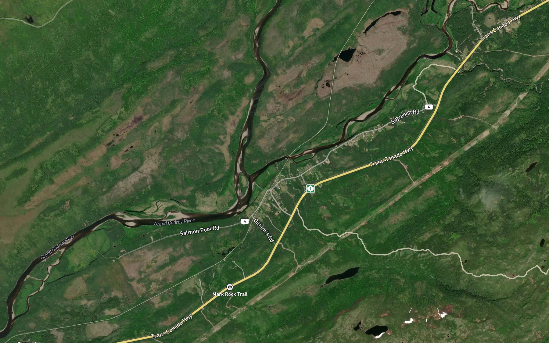 Satellite map of the Stephens Brook