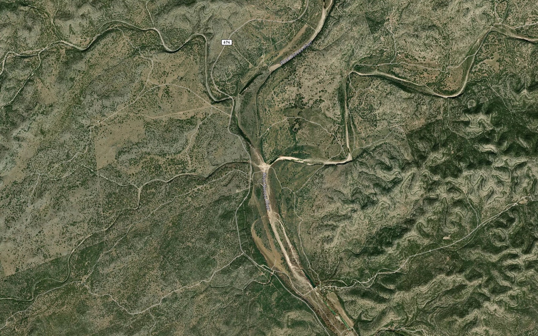Satellite map of the Indian Creek