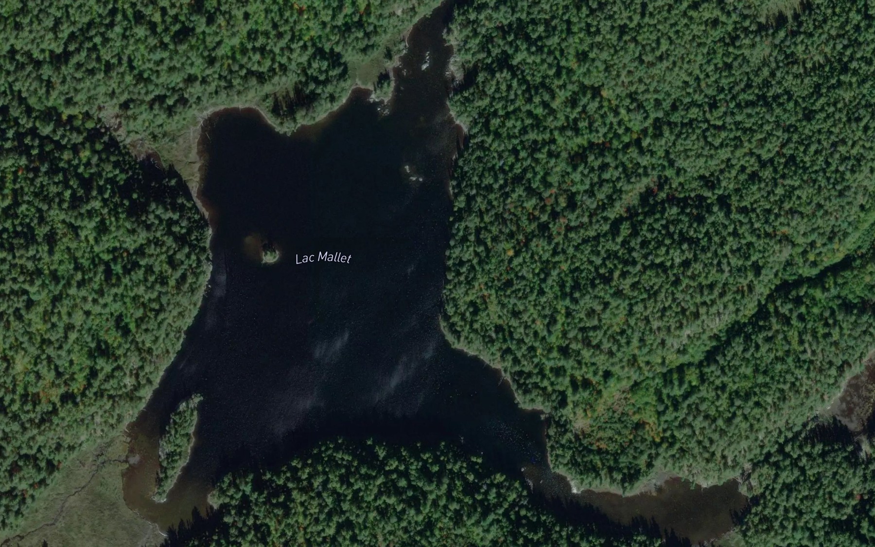 Satellite map of the Lac Mallet