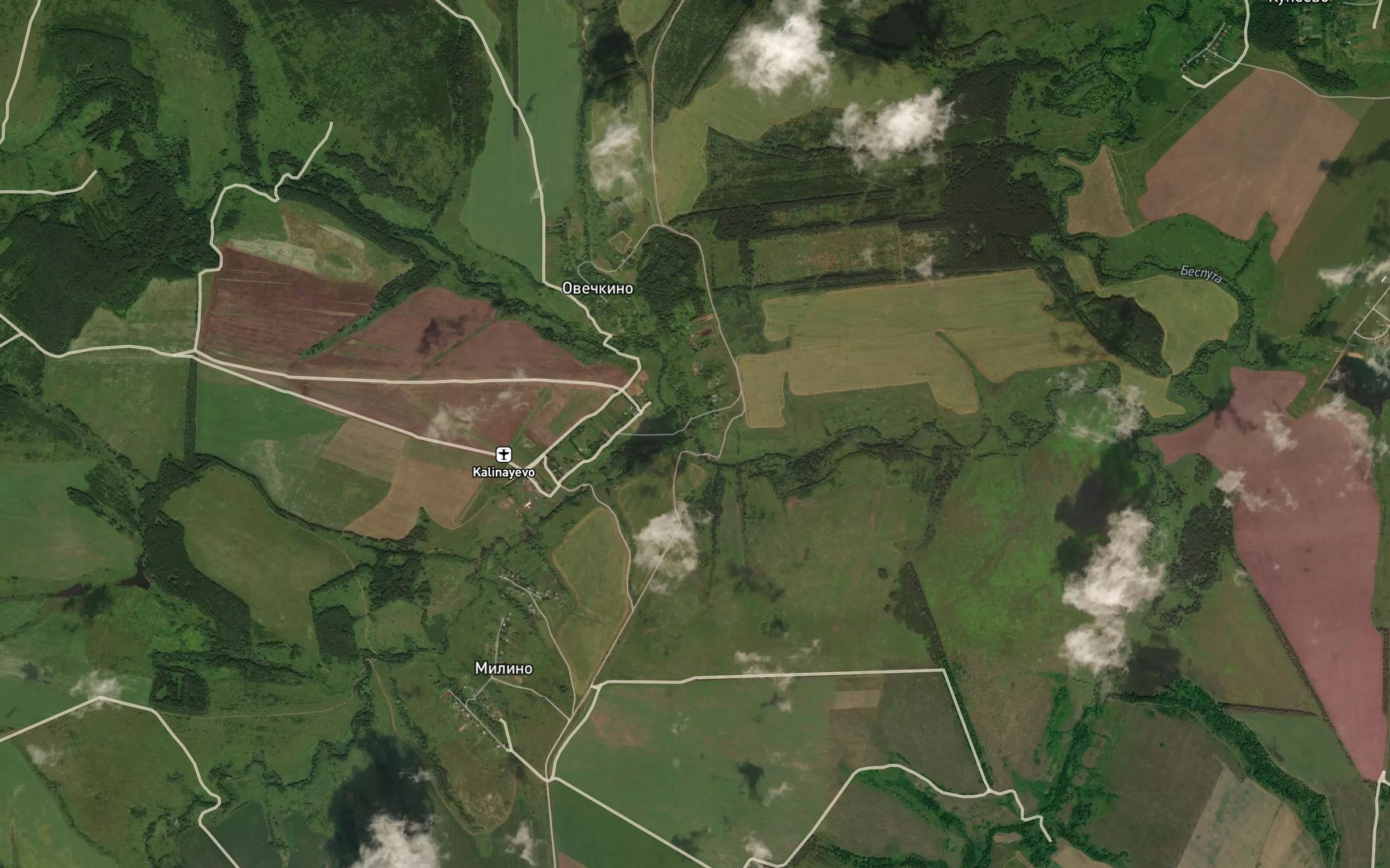 Satellite map of the Ruchey Besputa