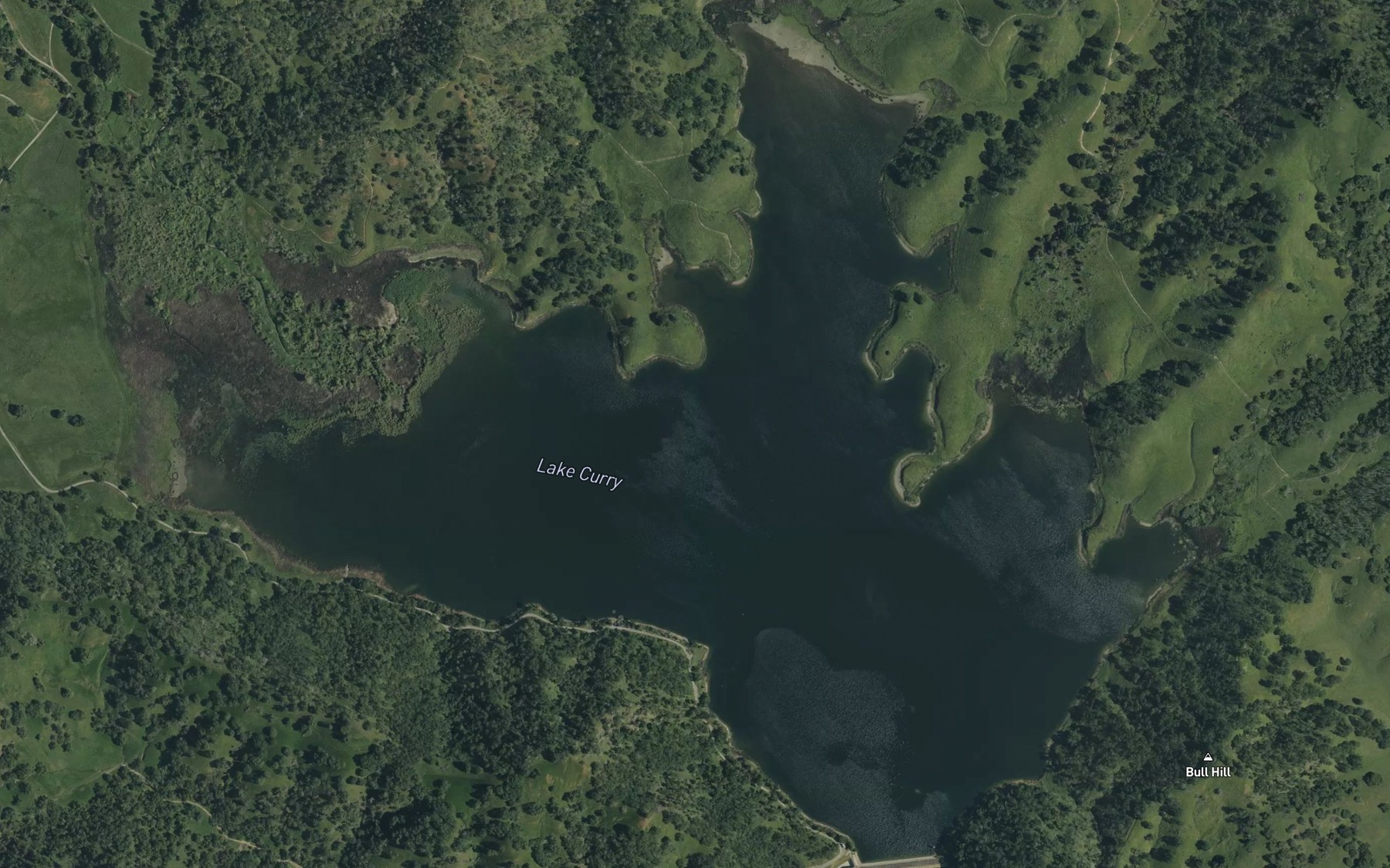 Satellite map of the Lake Curry