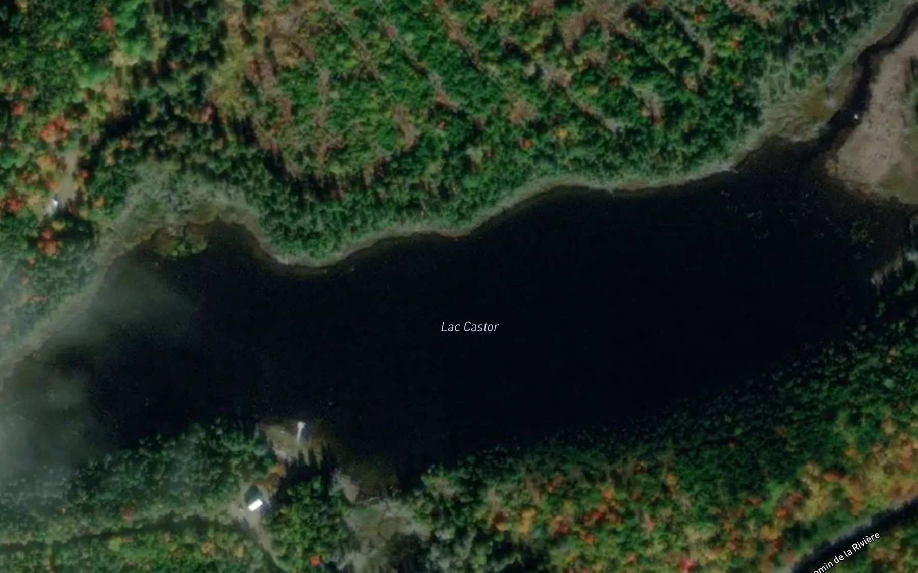 Satellite map of the Lac Castor