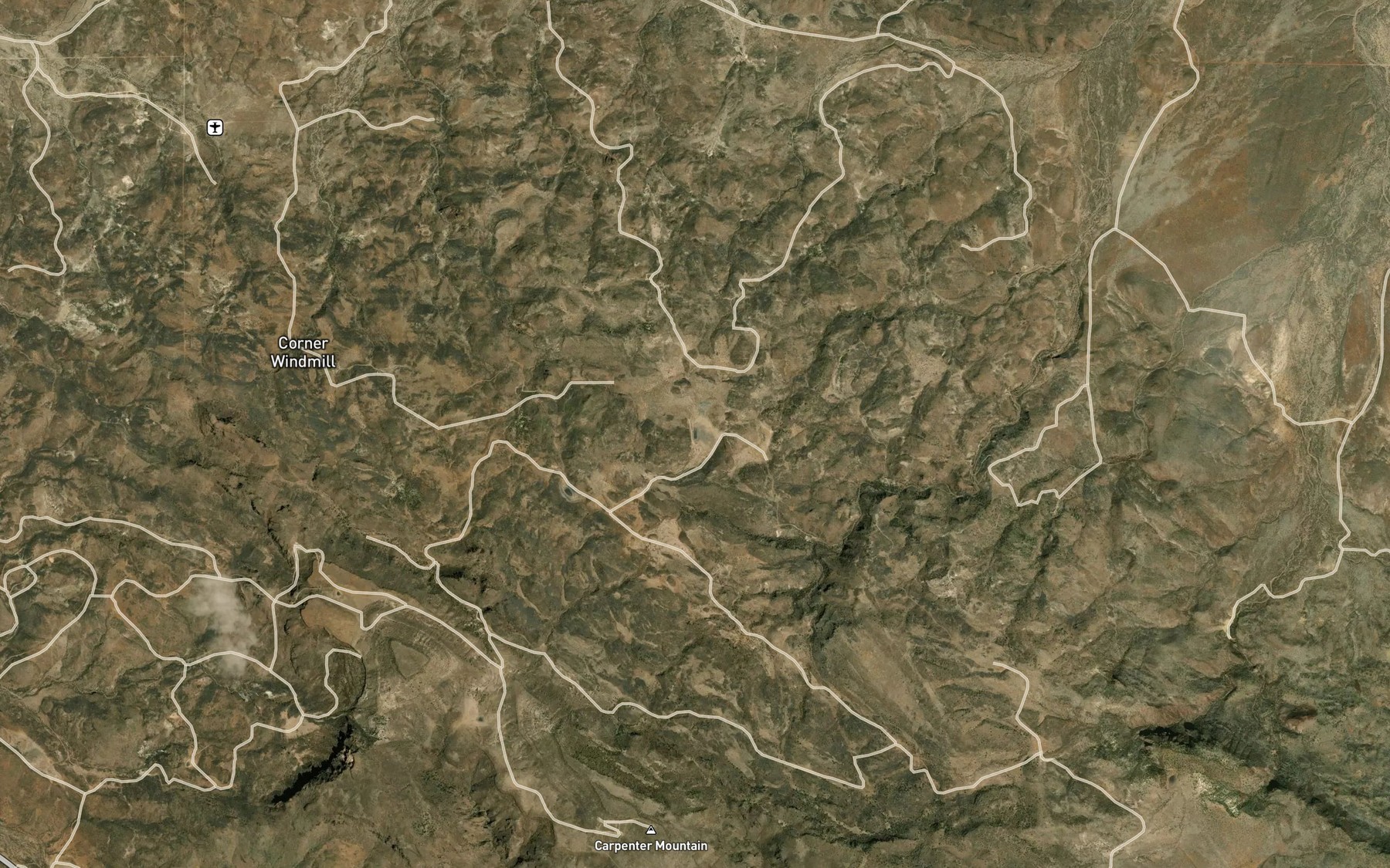 Satellite map of the Dry Lake