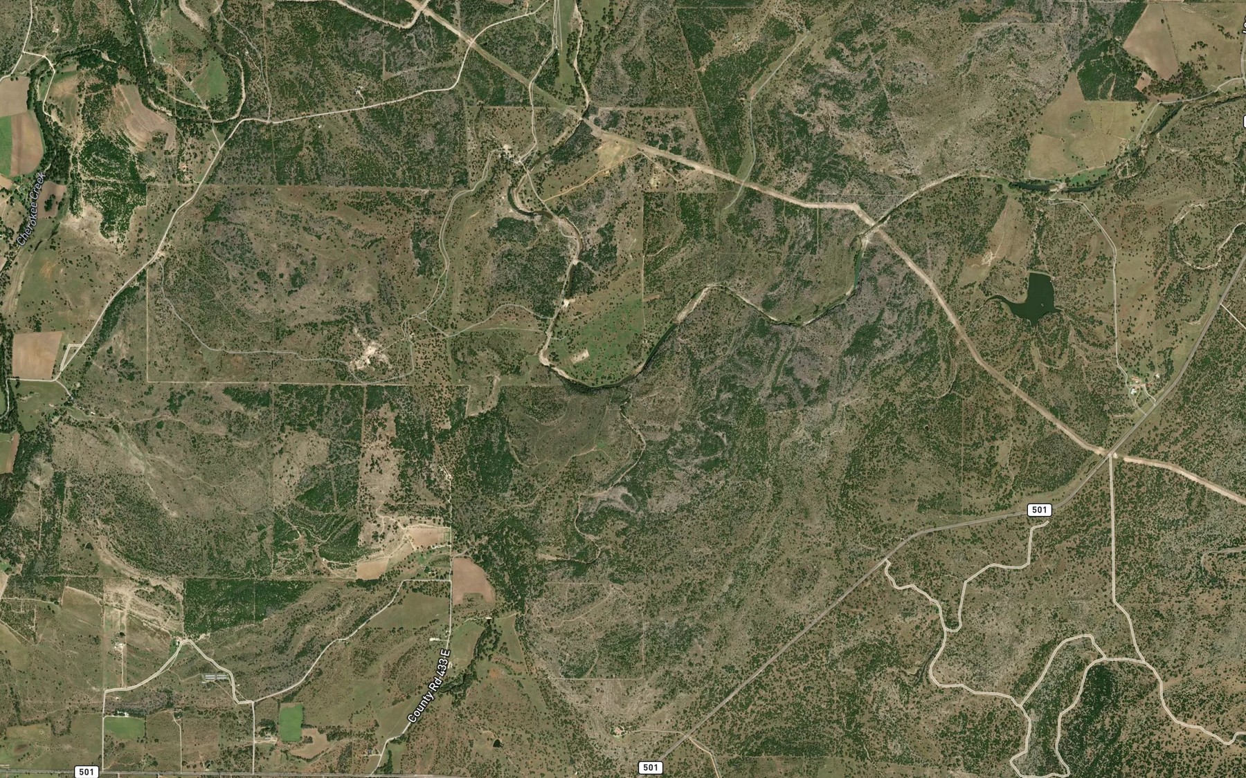 Satellite map of the Salt Branch