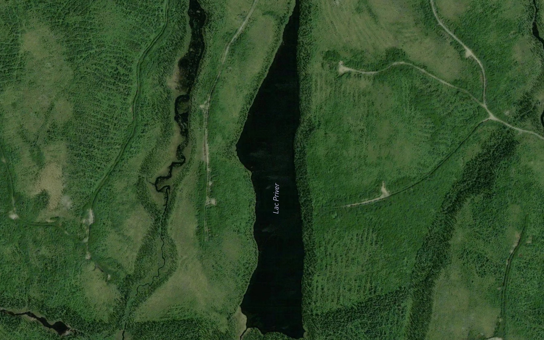 Satellite map of the Lac Priver