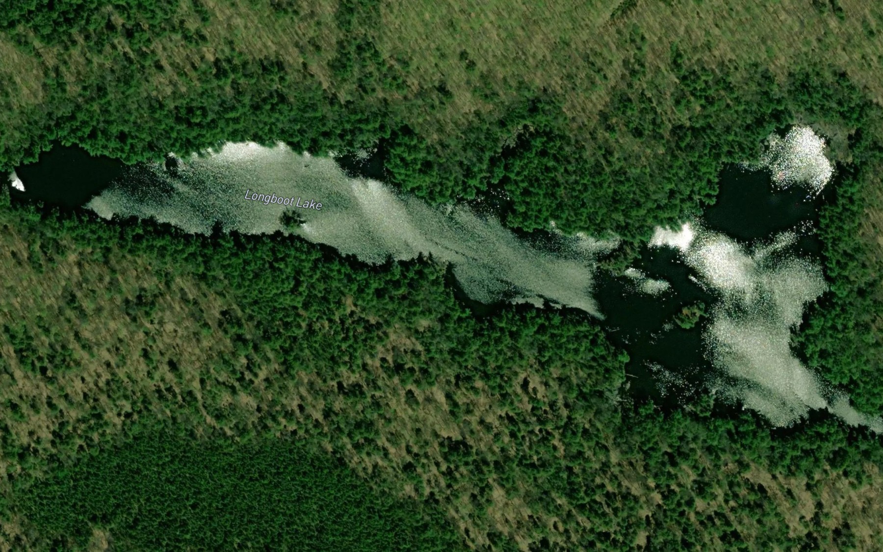 Satellite map of the Longboot Lake