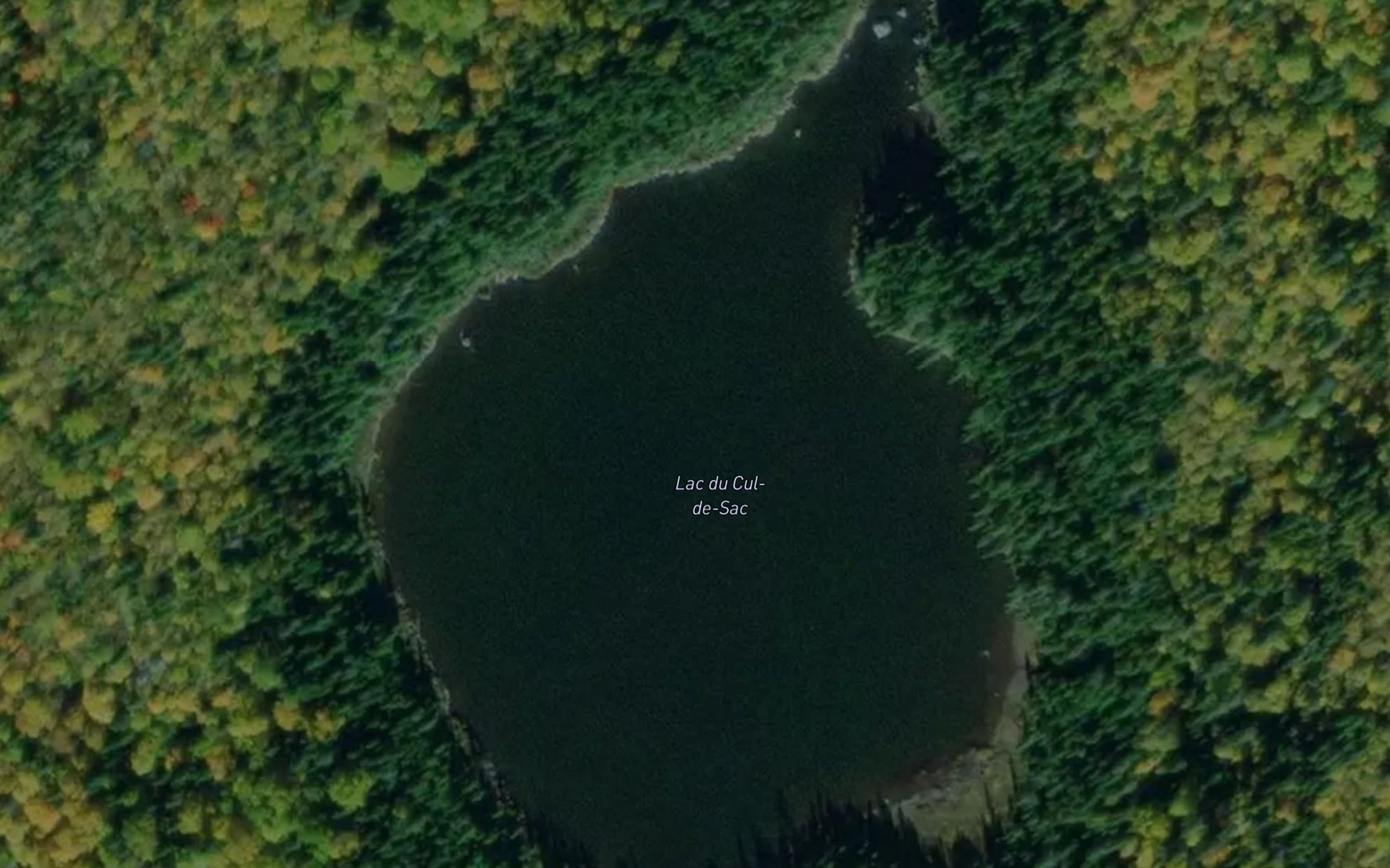 Satellite map of the Lac du Cul-de-Sac
