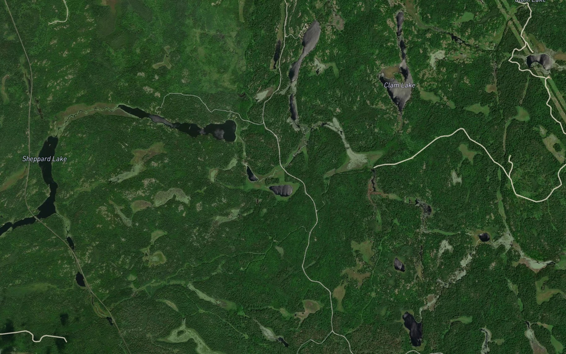Satellite map of the Mud Lake
