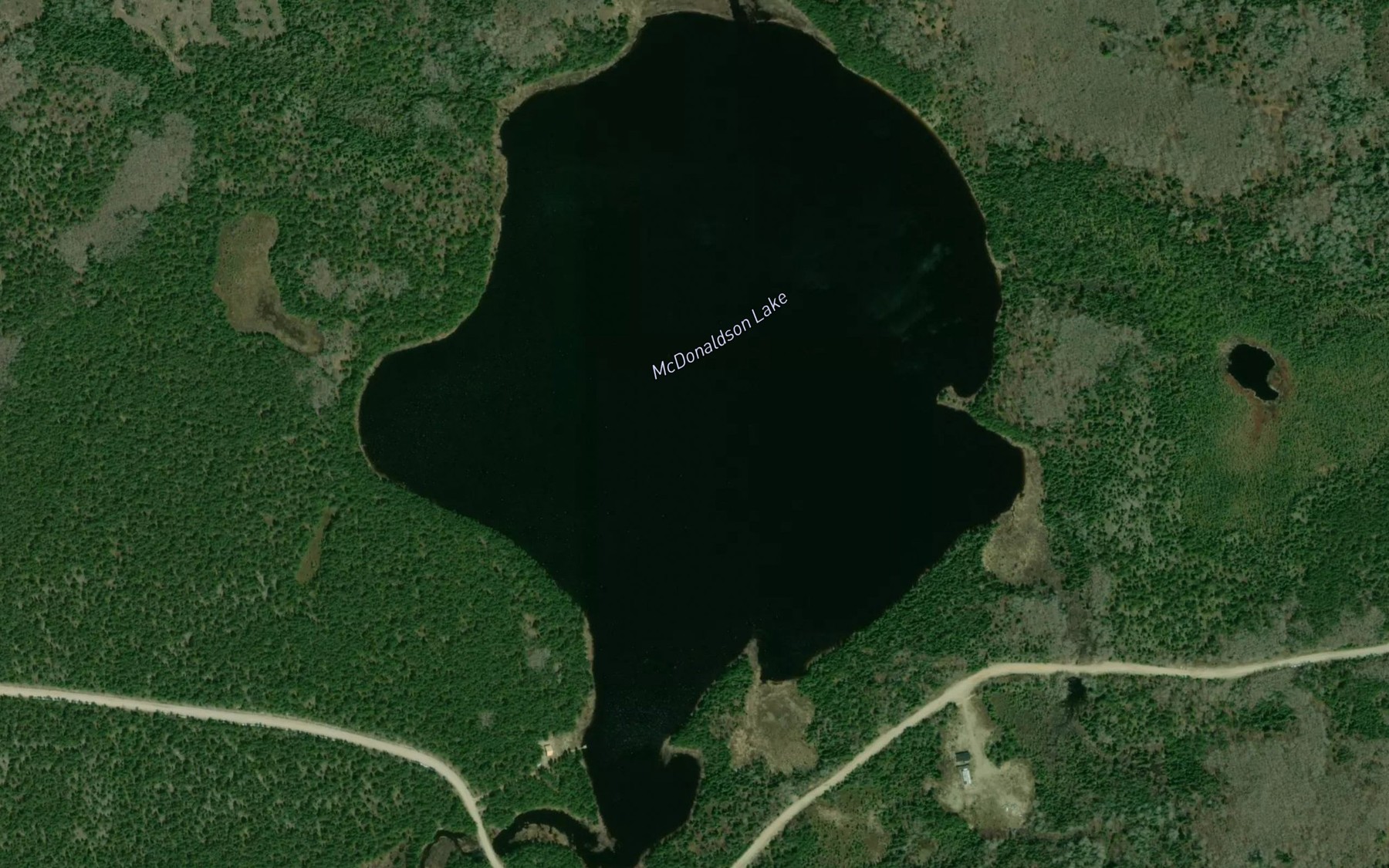 Satellite map of the McDonaldson Lake