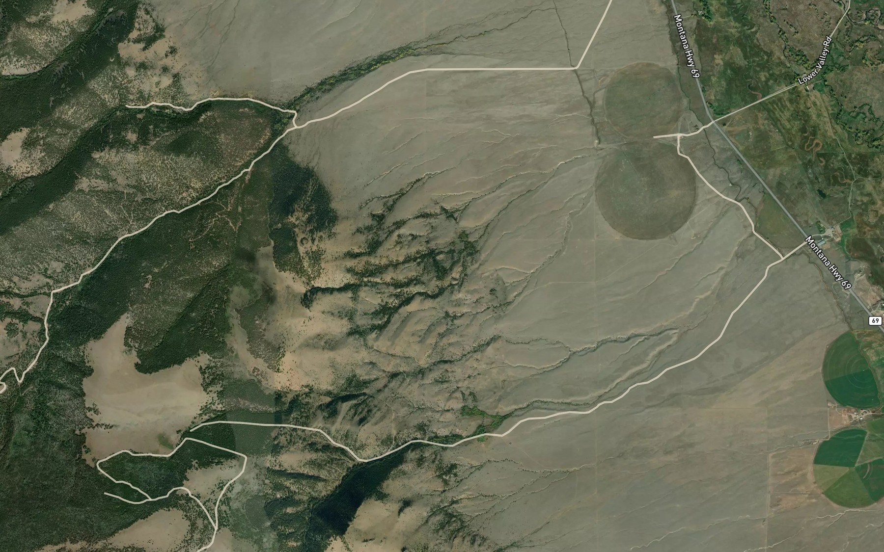 Satellite map of the Quaintance Spring