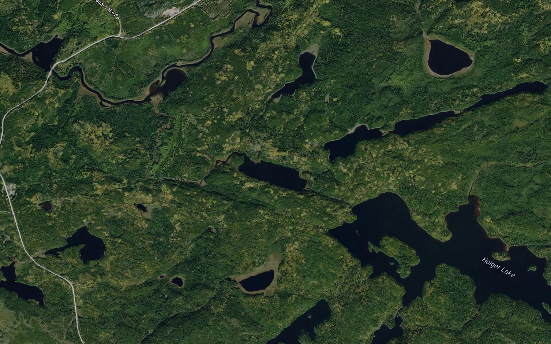 Satellite map of the Swen Lake