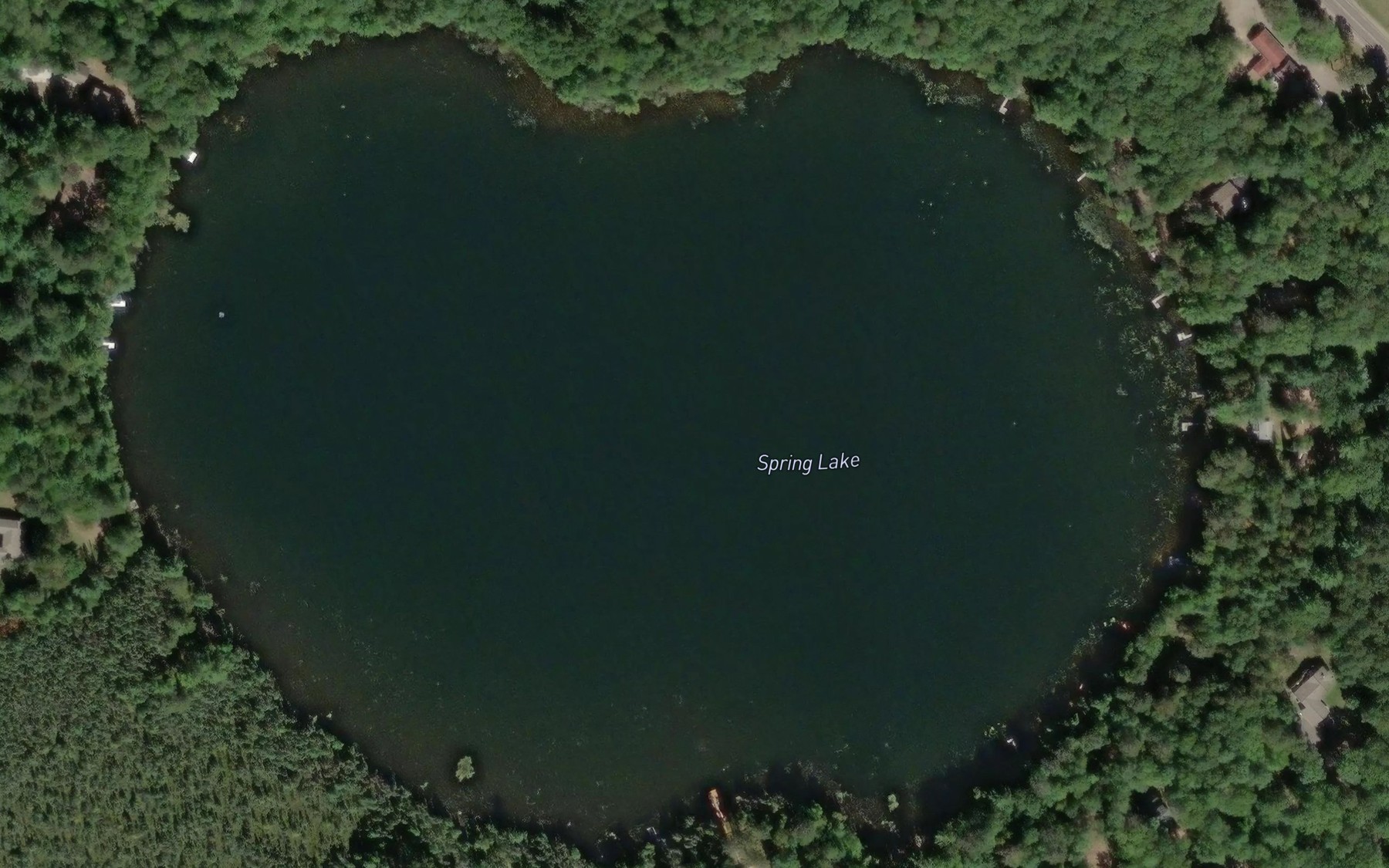Satellite map of the Spring Lake