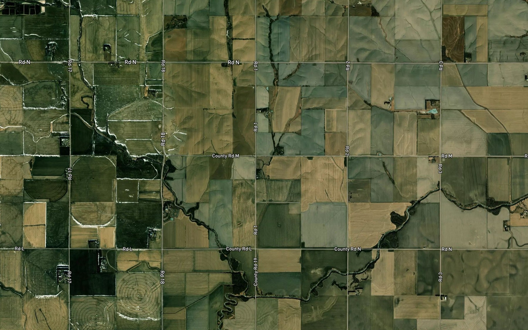 Satellite map of the East Nadrchals Minnow Creek