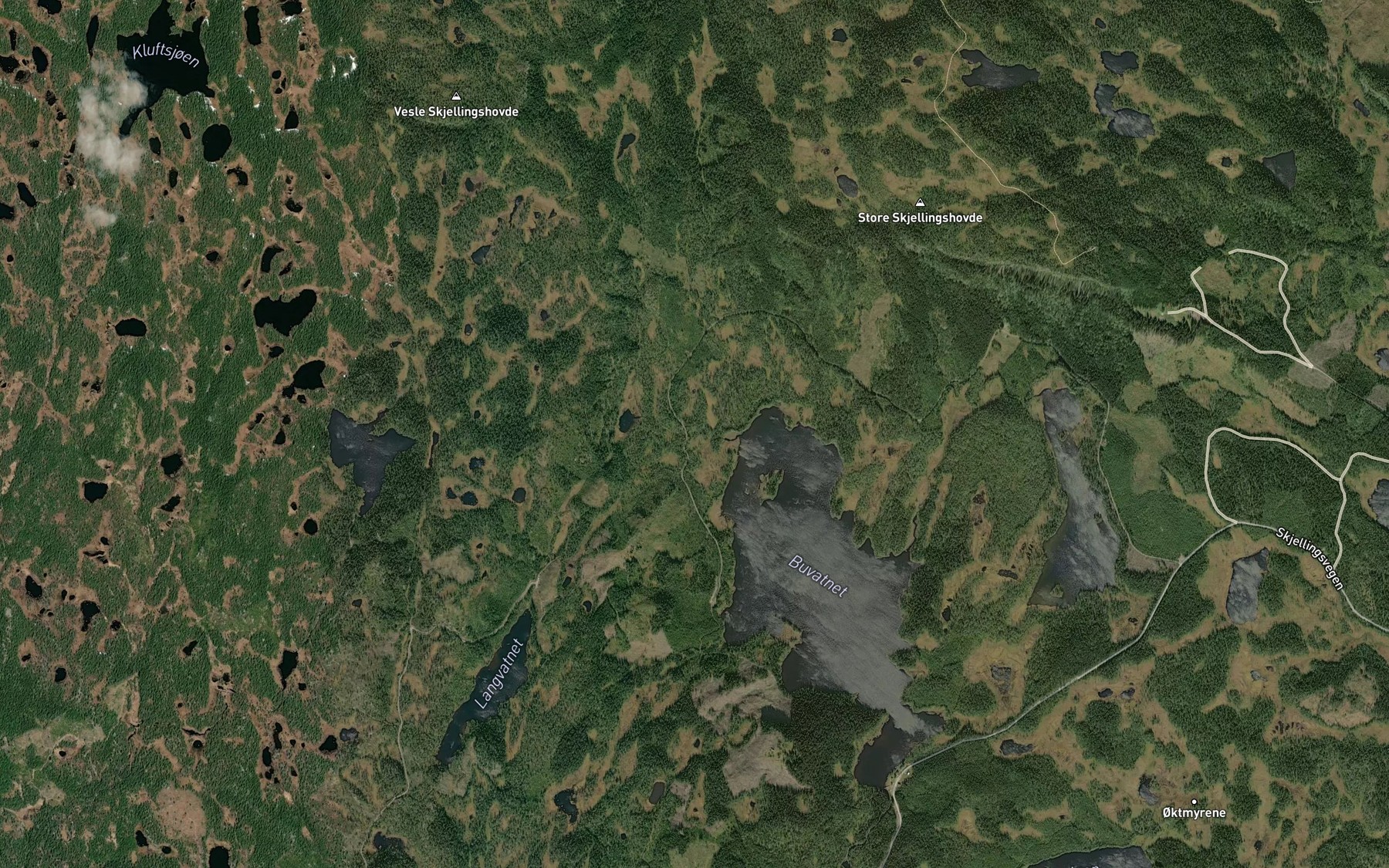 Satellite map of the Skollsjobekken
