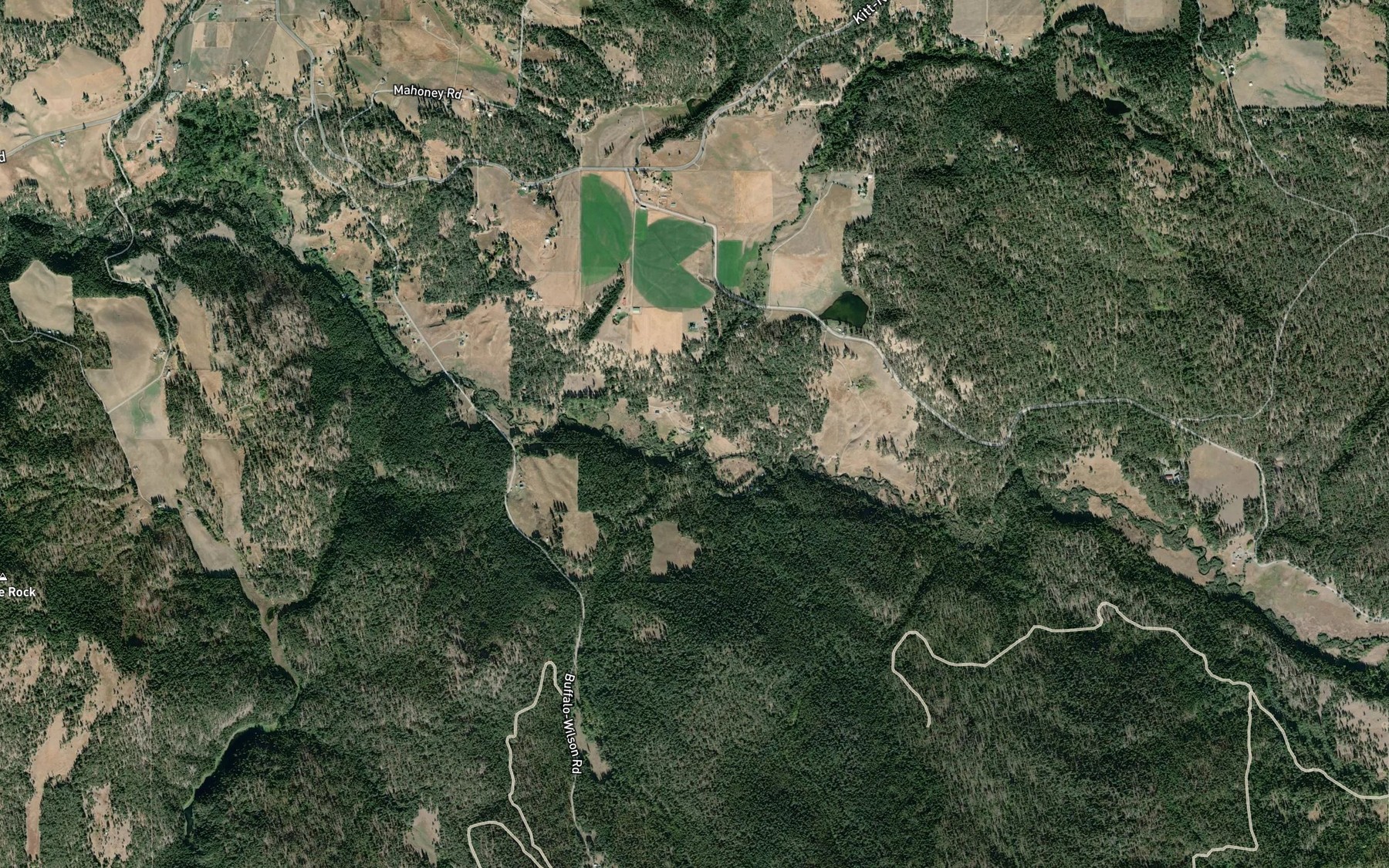 Satellite map of the Narcisse Creek