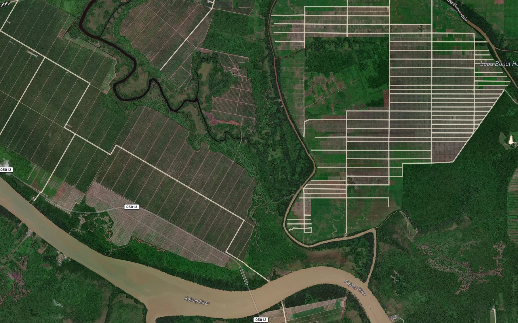 Satellite map of the Sungai Taja Ilir