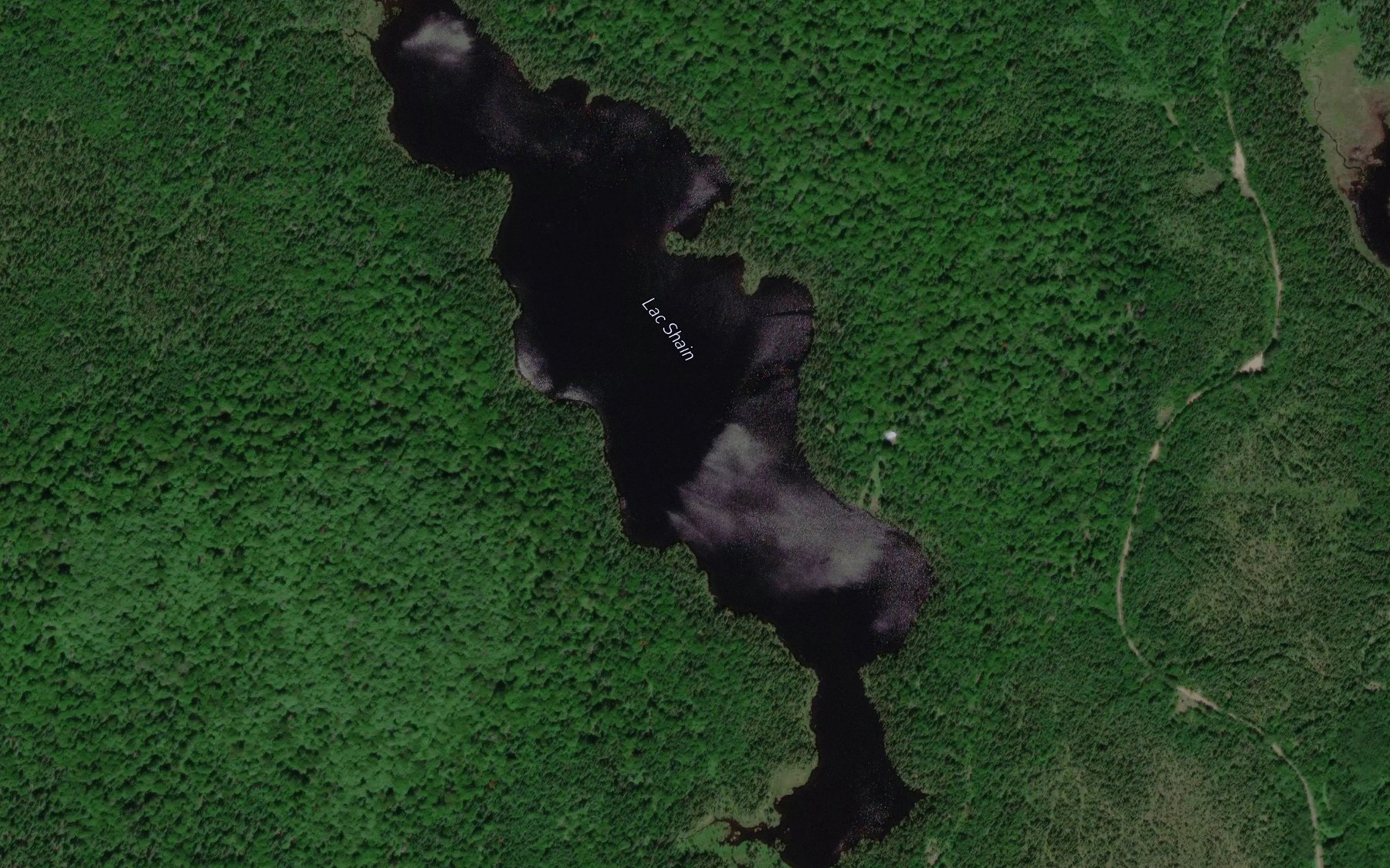Satellite map of the Lac Shain