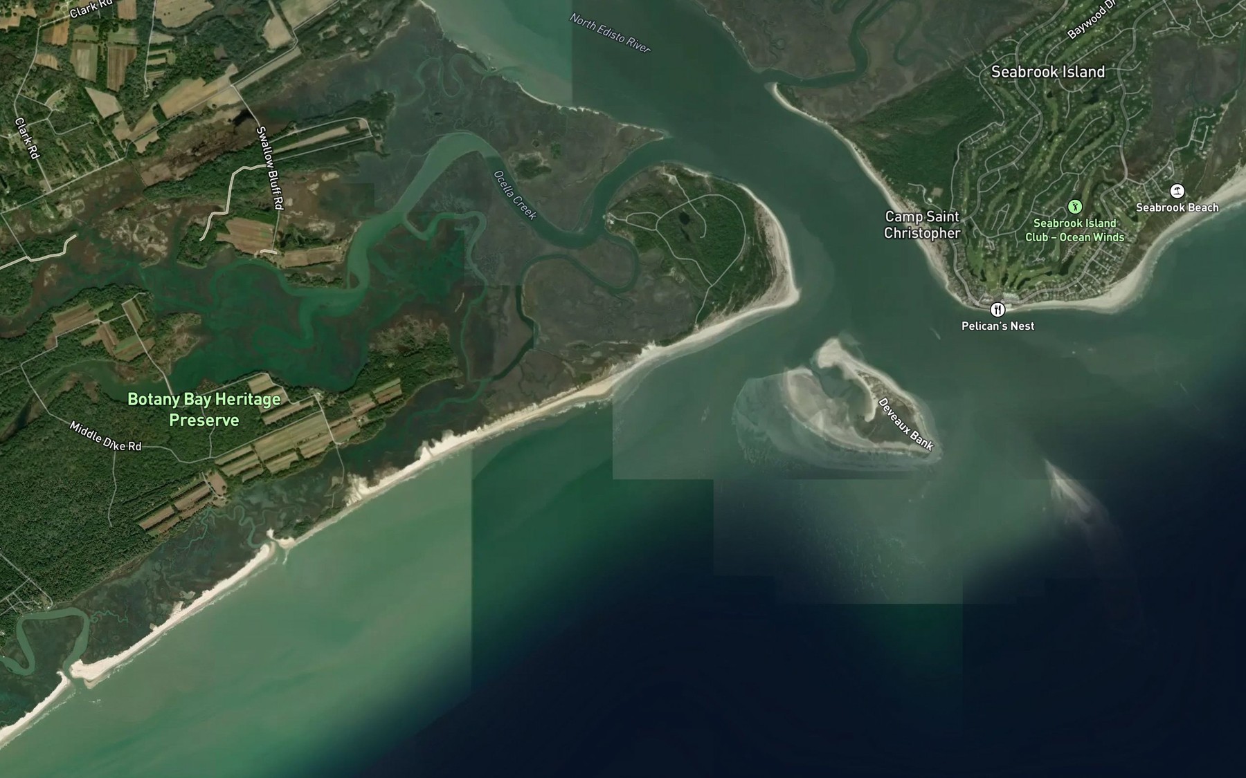 Satellite map of the South Creek