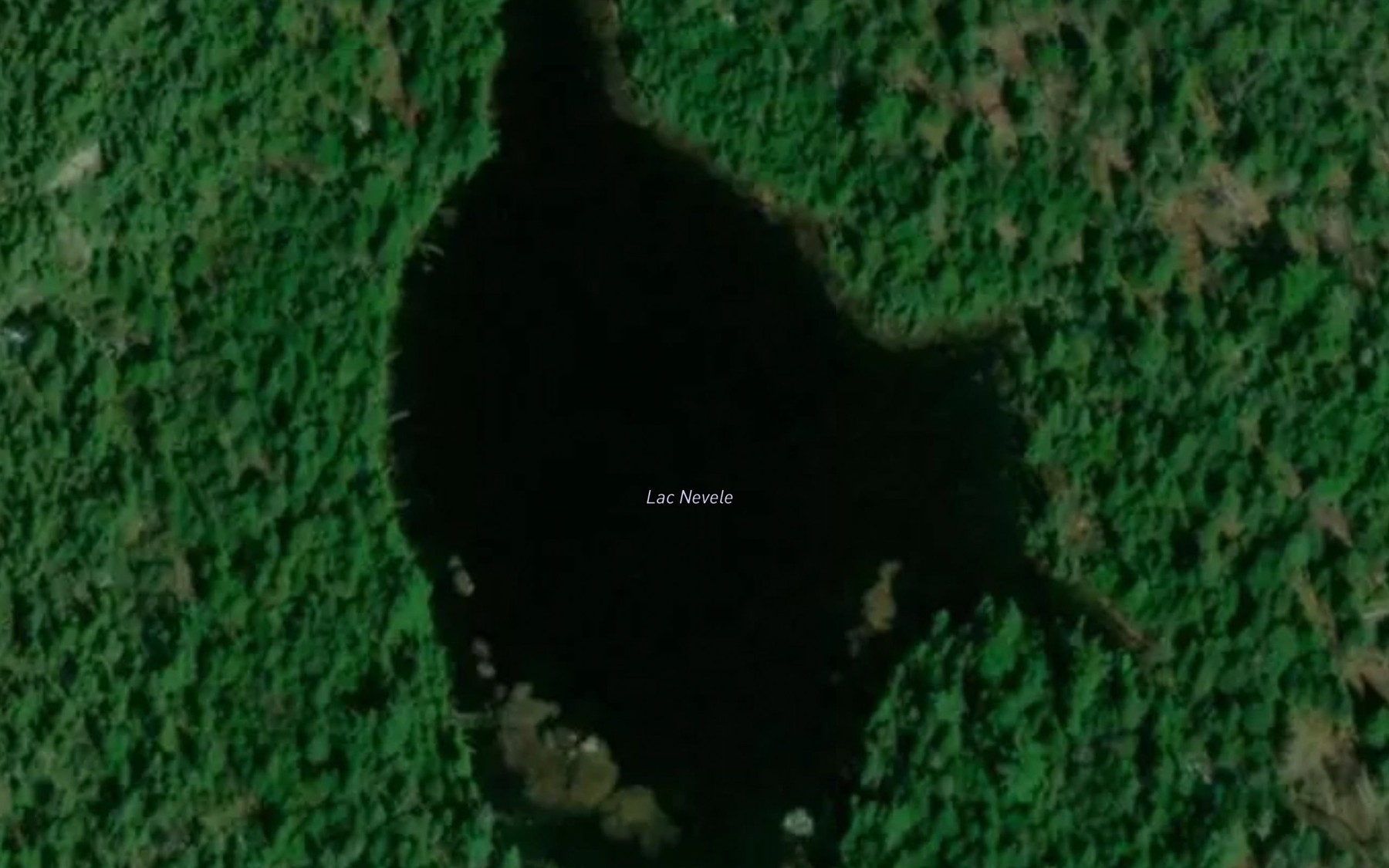 Satellite map of the Lac Nevele