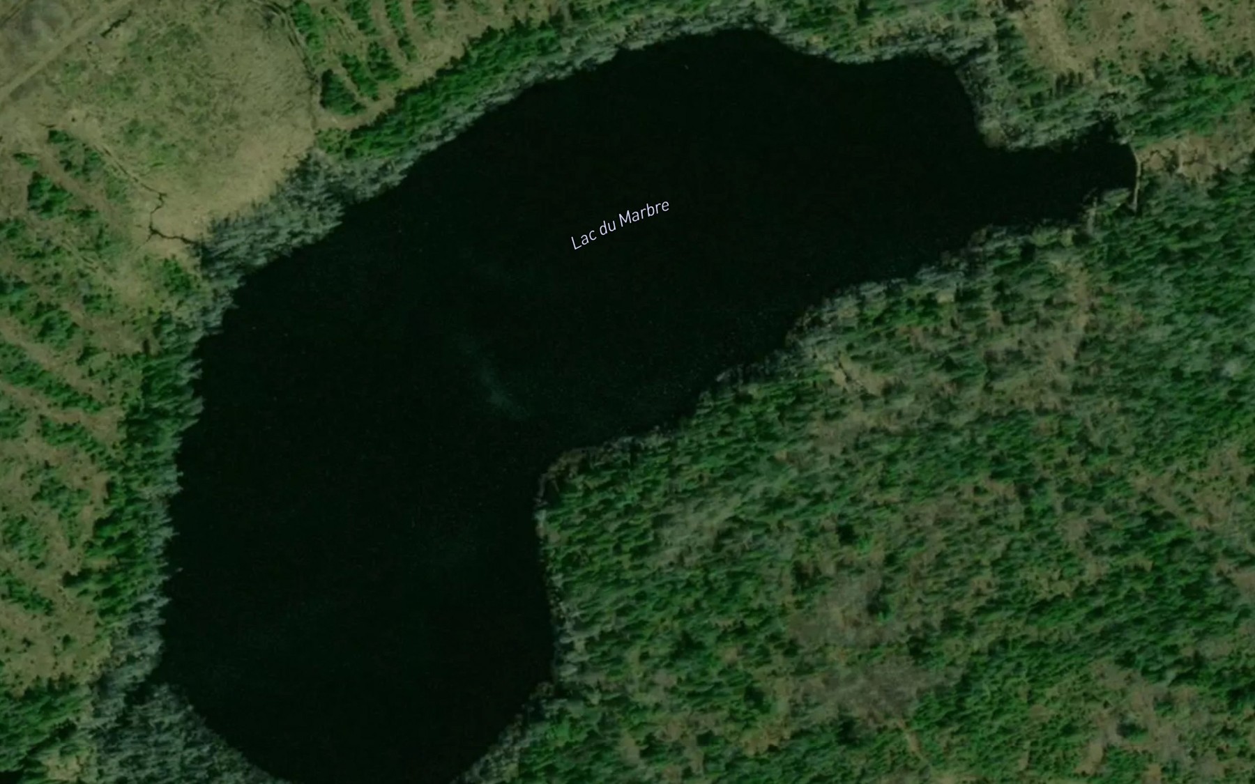 Satellite map of the Lac du Marbre