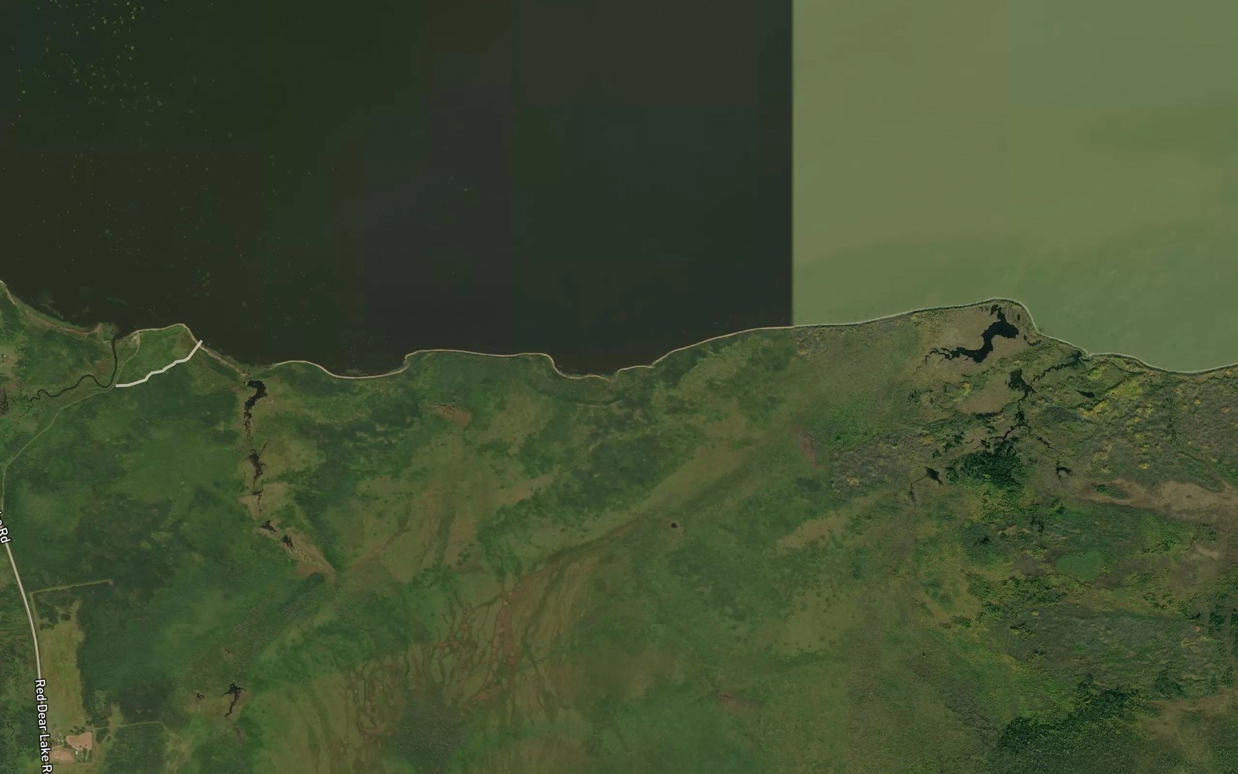 Satellite map of the Powell Creek