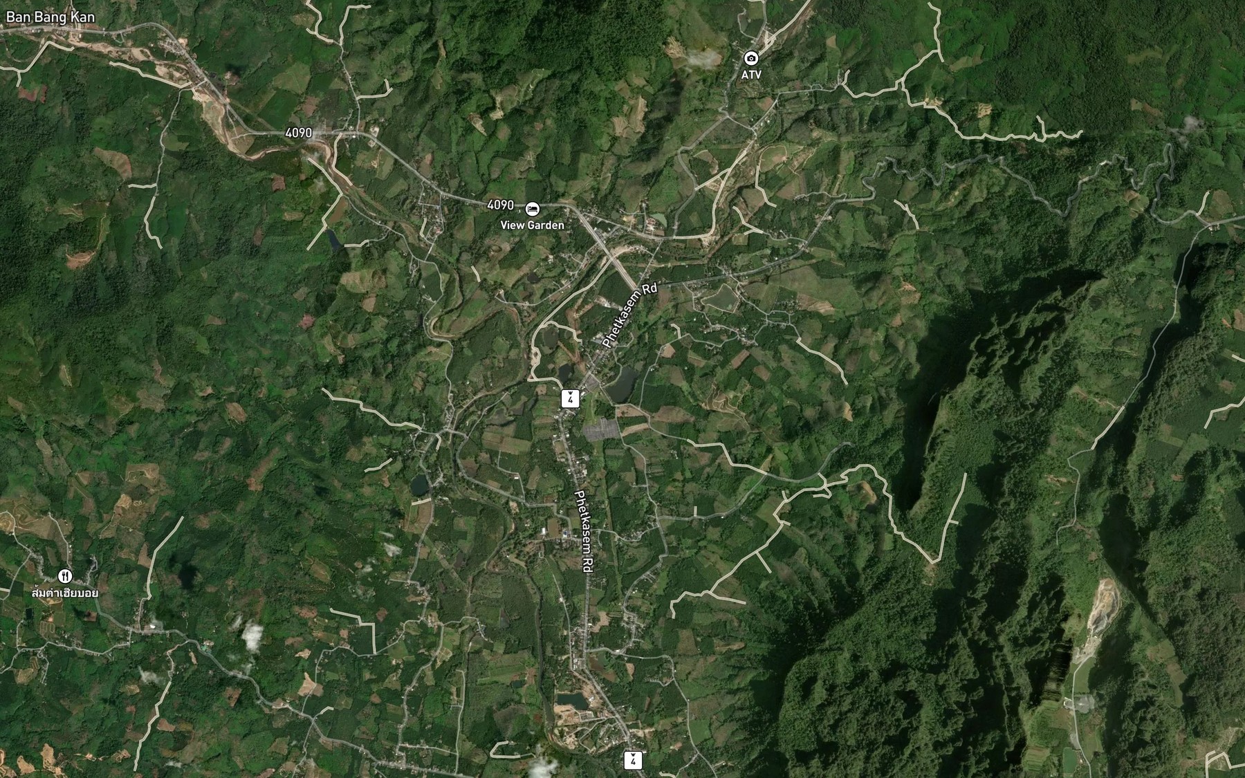 Satellite map of the Nong Nop Yai