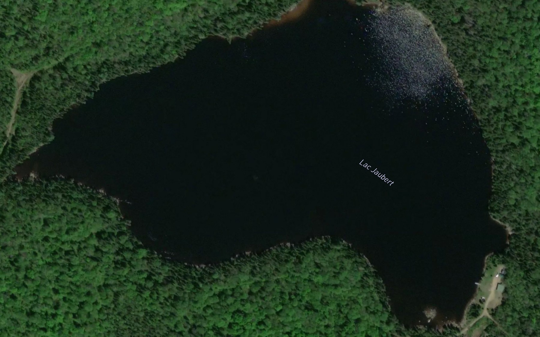 Satellite map of the Lac Jaubert