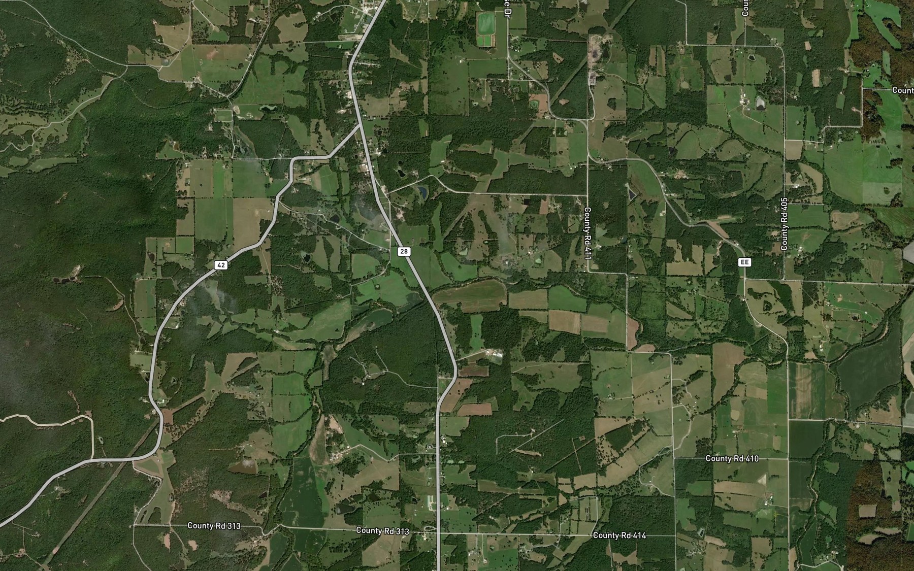Satellite map of the Klein Branch