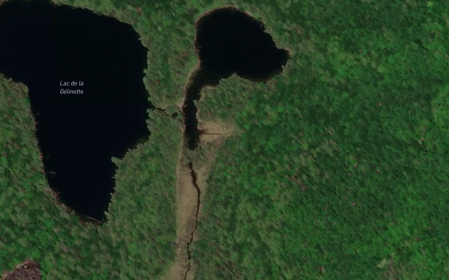 Satellite map of the Lac de la Foulque