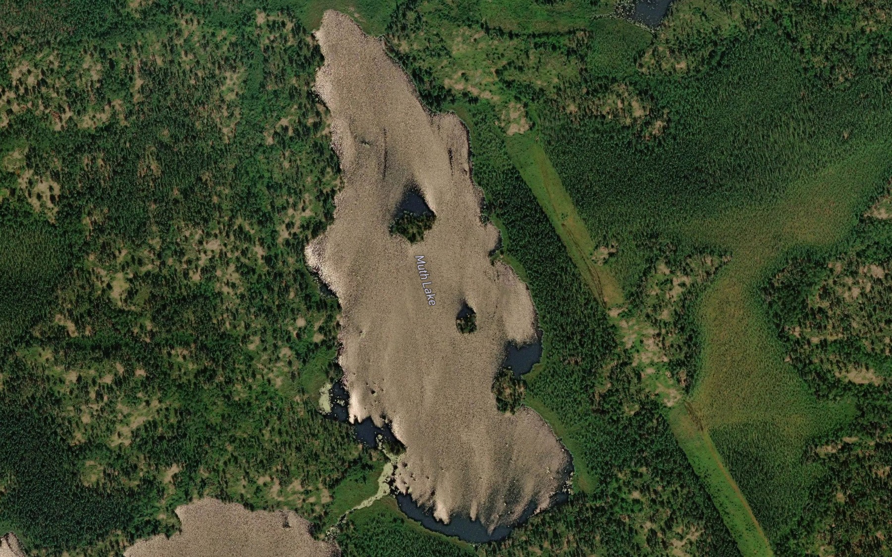 Satellite map of the Muth Lake