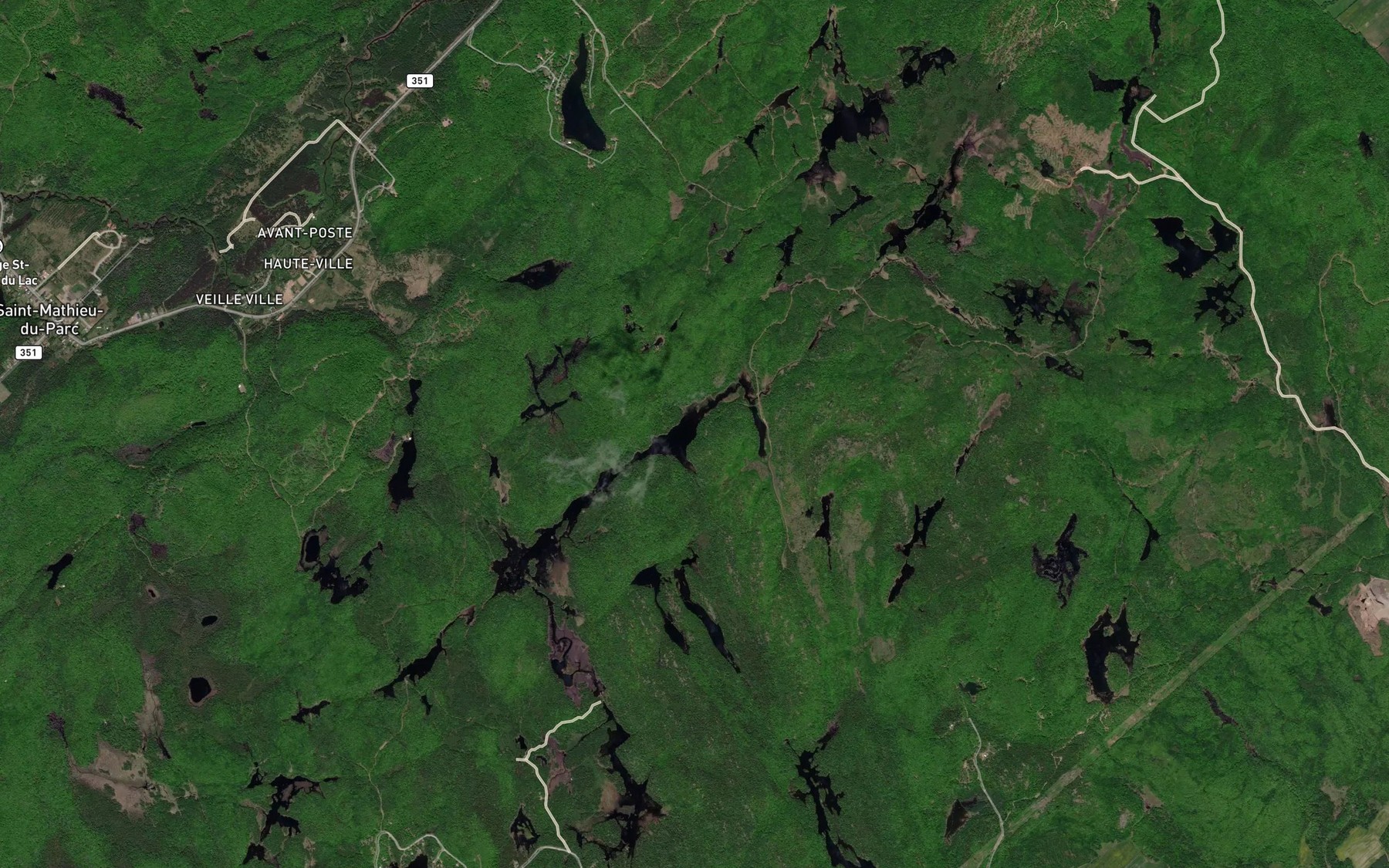 Satellite map of the Etangs a Pomerleau