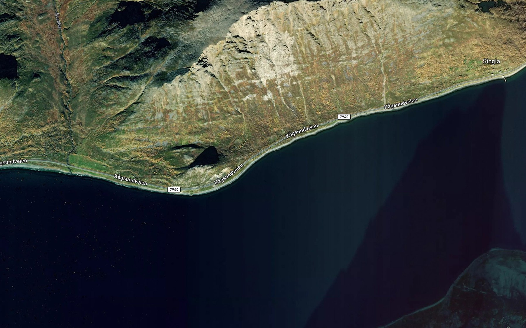 Satellite map of the Haugbukta