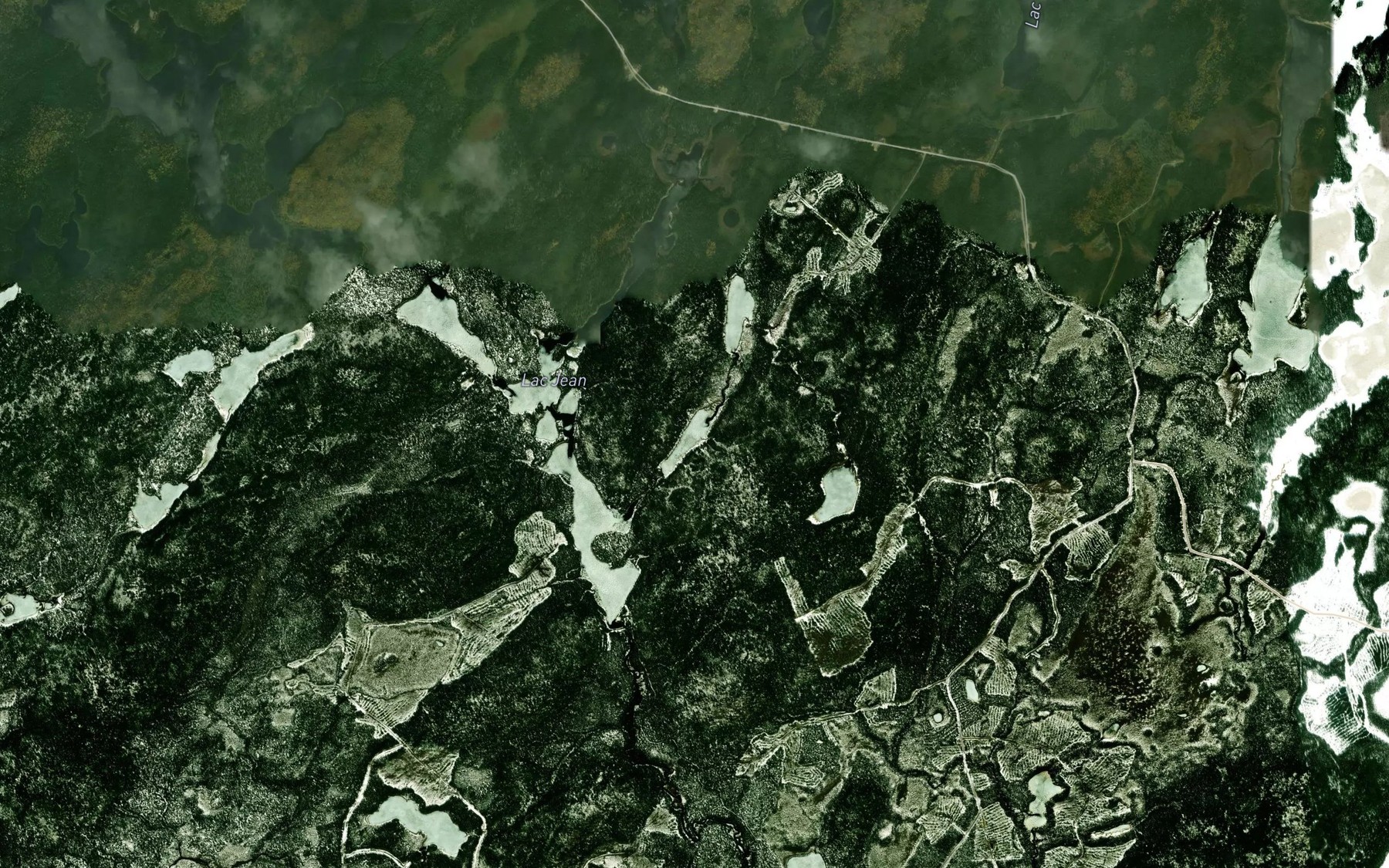 Satellite map of the Lac Quesnel