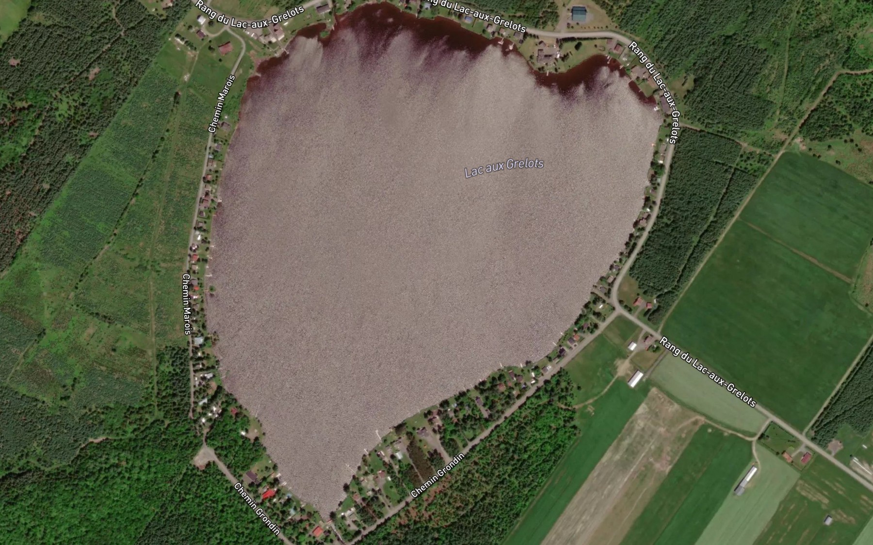 Satellite map of the Lac aux Grelots