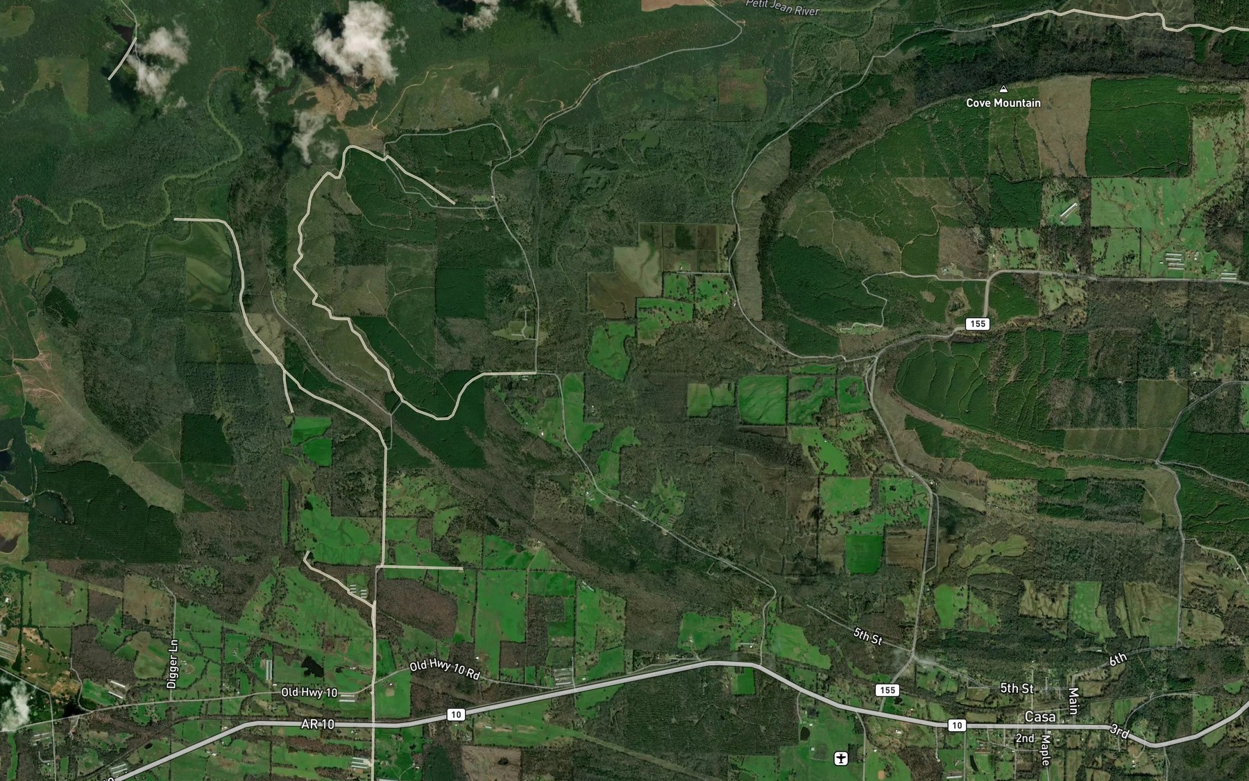 Satellite map of the Big Creek