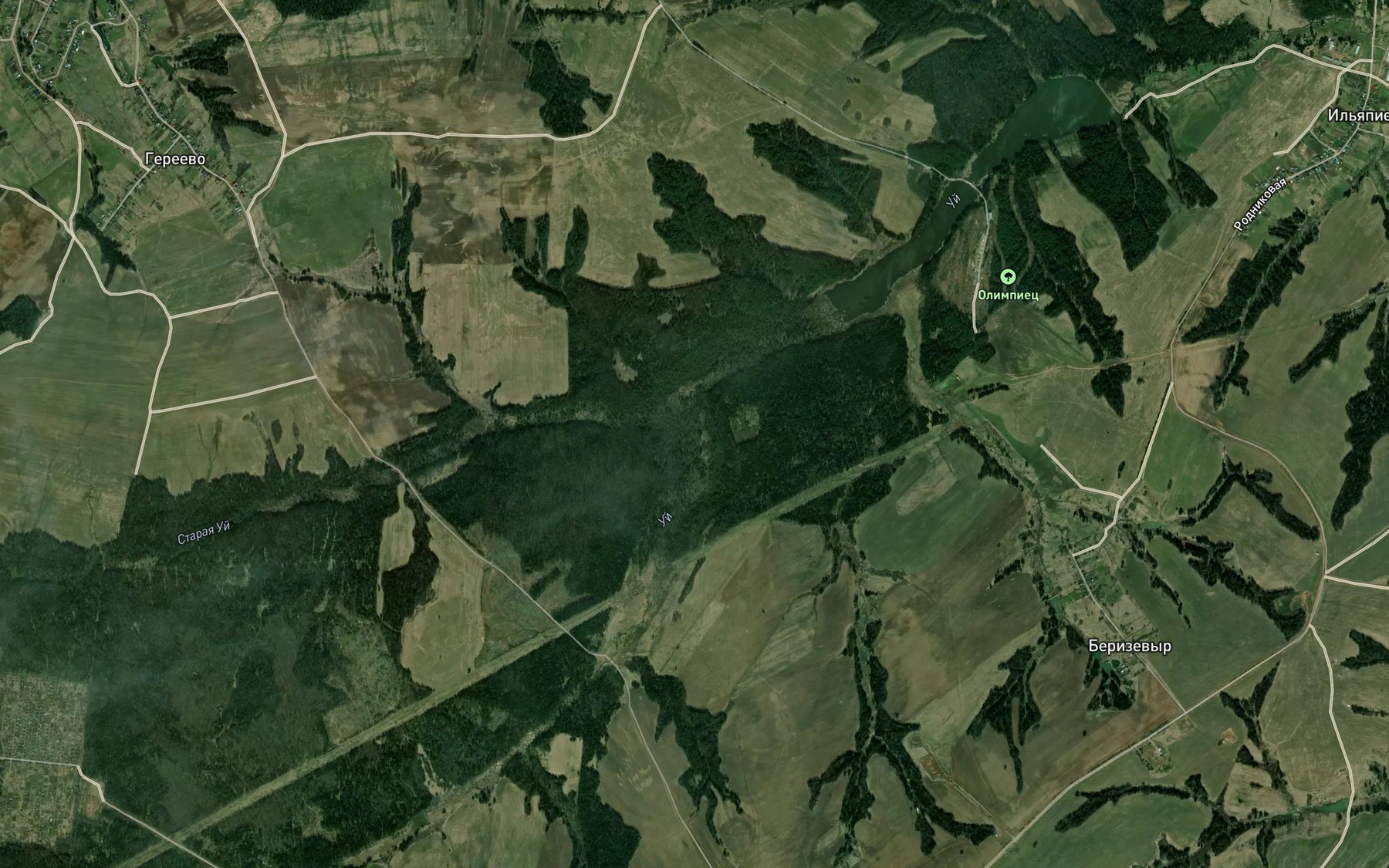 Satellite map of the Staryy Uy