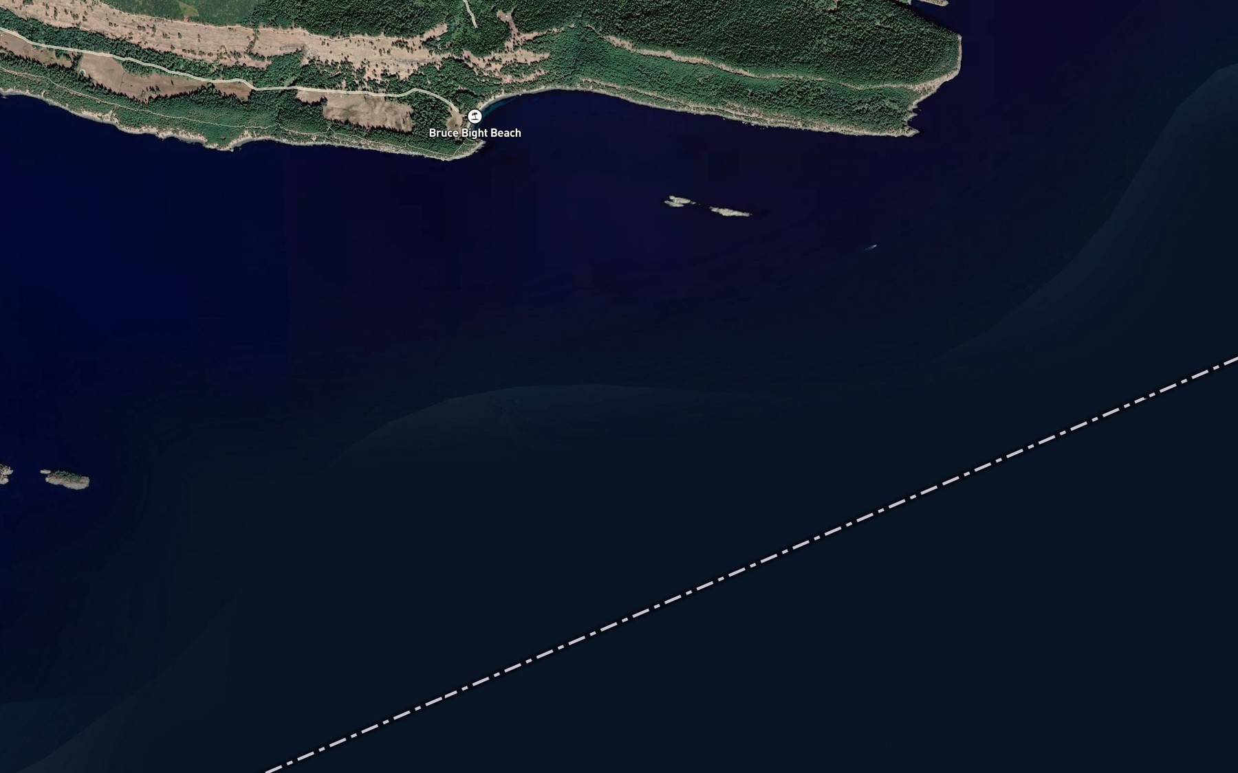 Satellite map of the Boundary Pass
