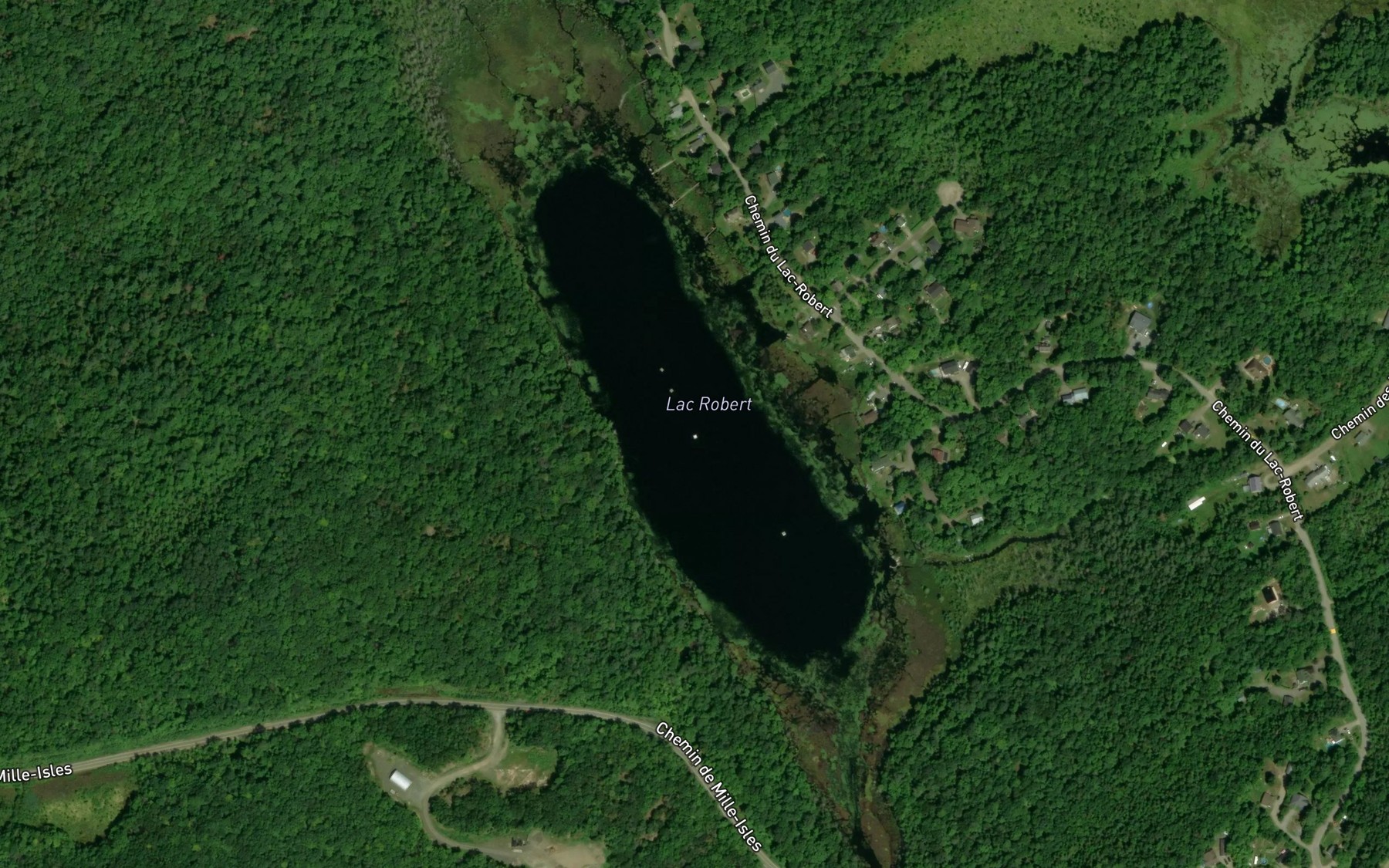 Satellite map of the Lac Robert