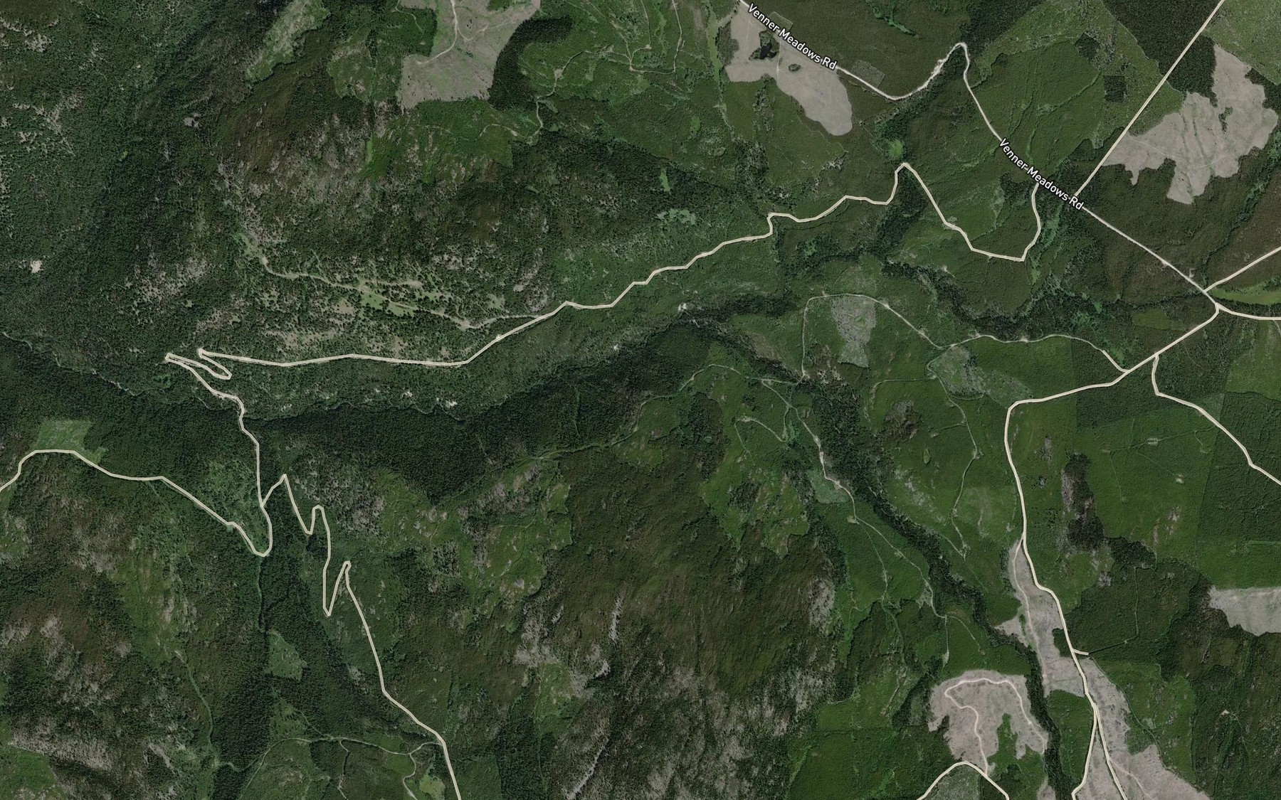 Satellite map of the McIntyre Creek