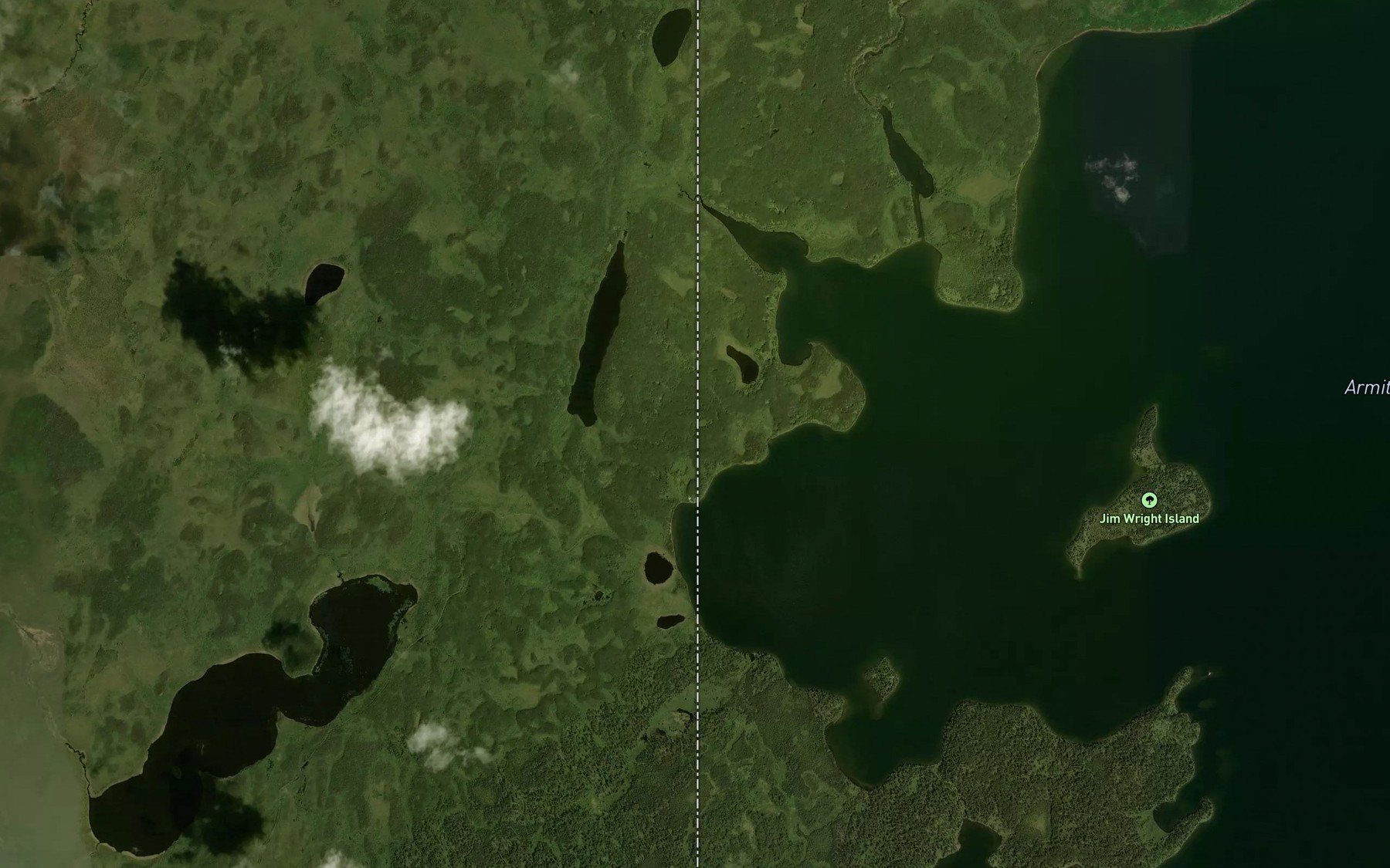 Satellite map of the Armit Lake